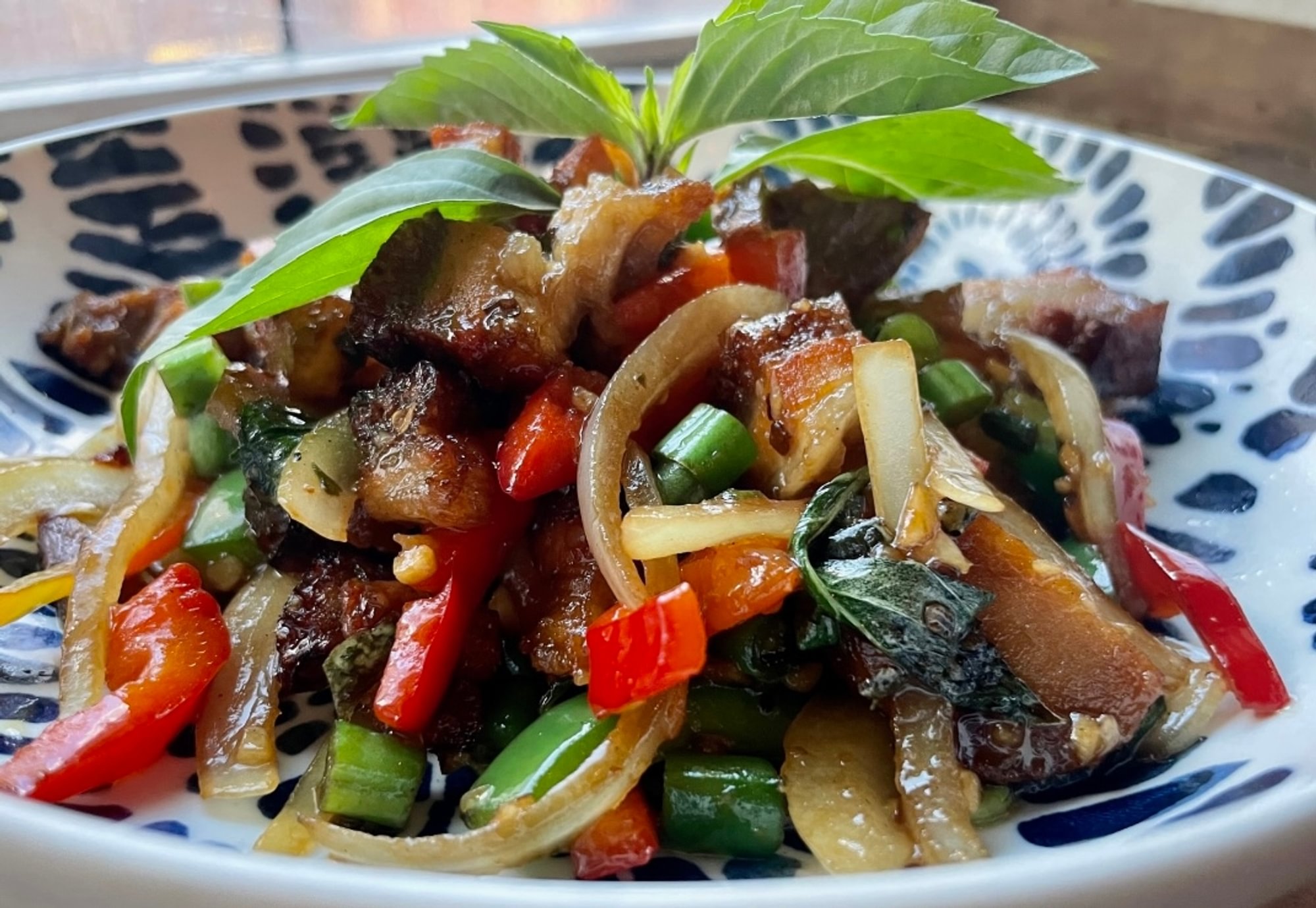 Pad Kra-Pow Moo Krob
