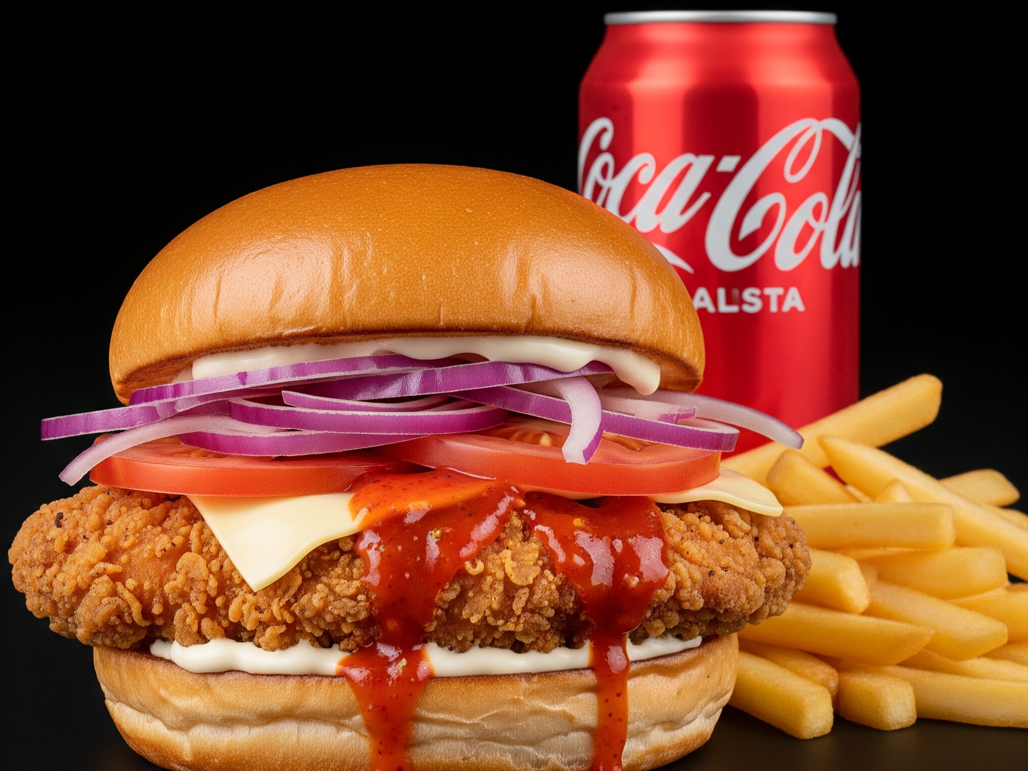 Spicy Chicken Patty Meal
