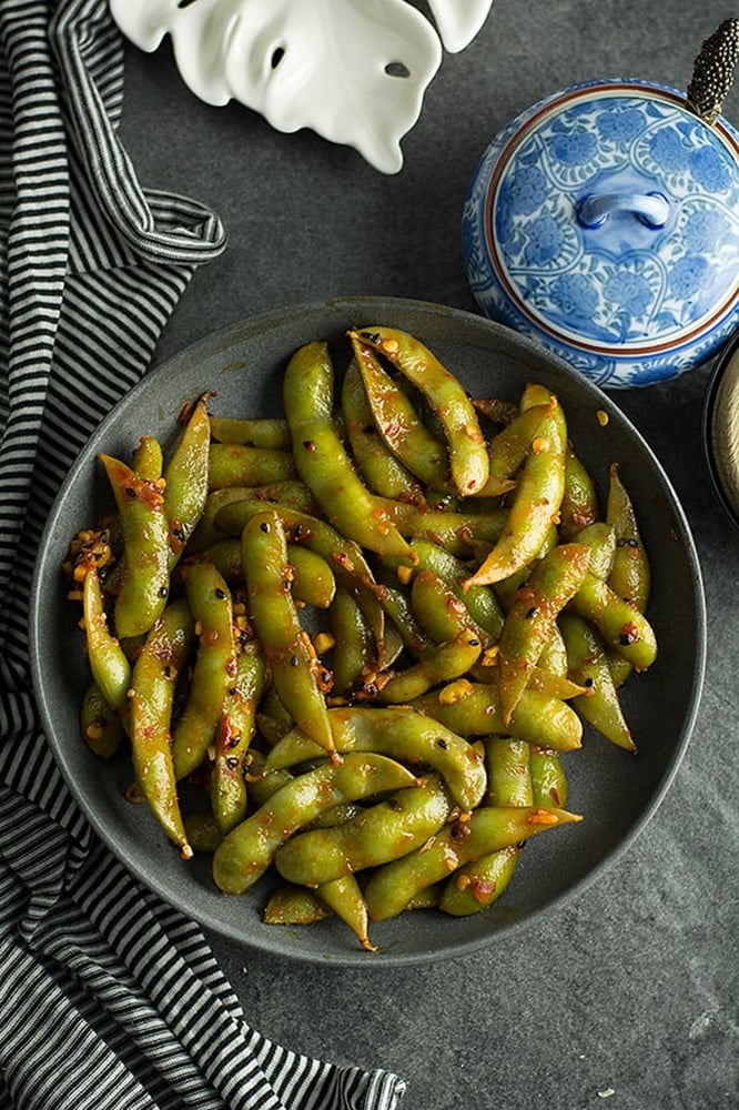 Wok GARLIC PEPPER Edamame * NEW ITEM * MUST TRY *