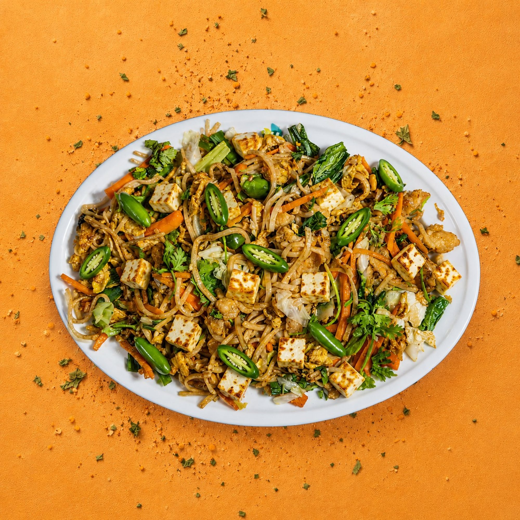 Green Chilli Paneer Noodles