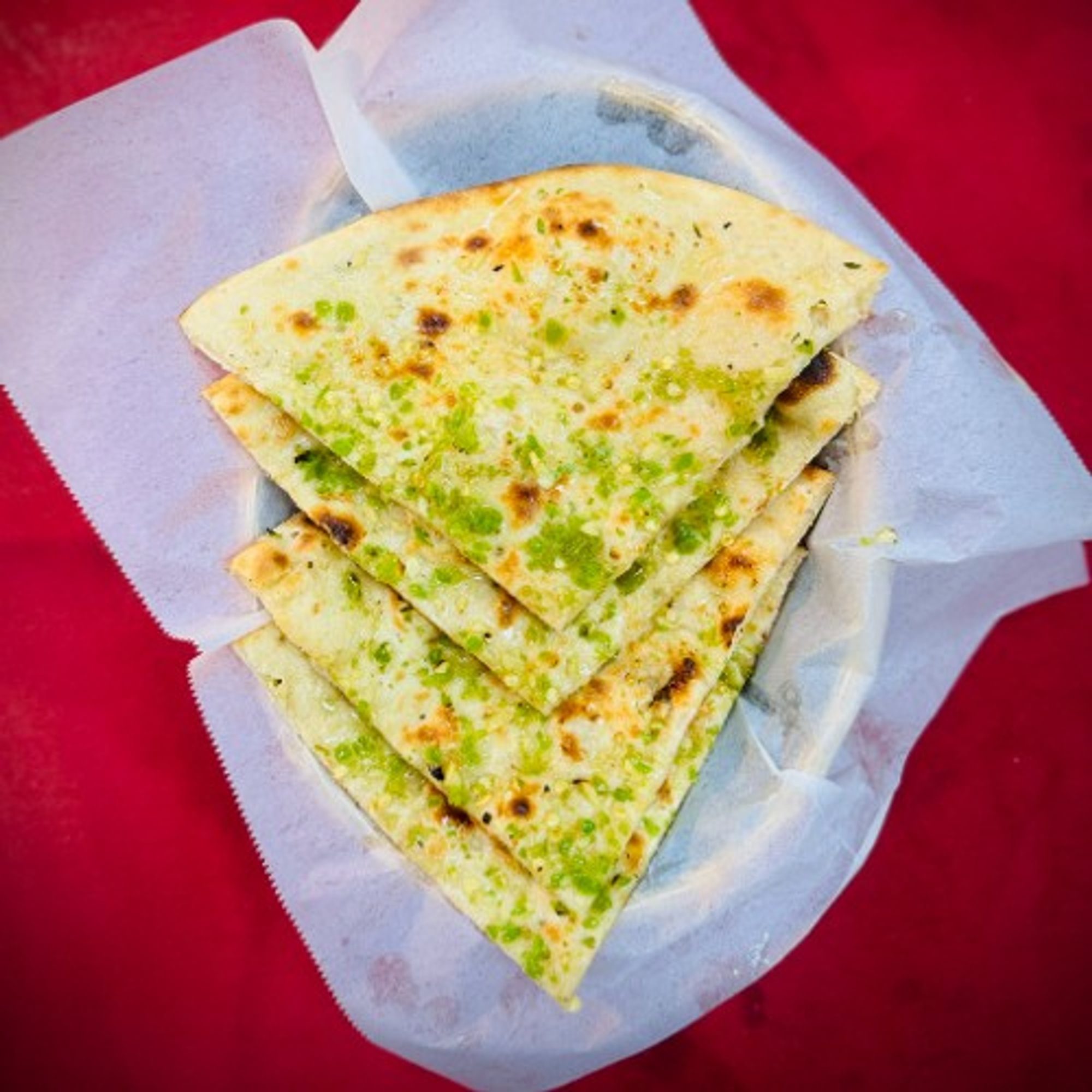 Garlic Green Chili Naan