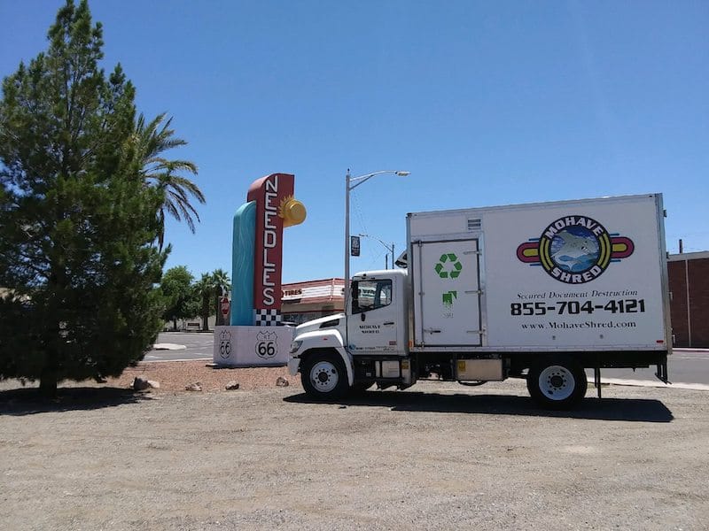 Mohave Shred, serving Needles, CA and all of Mohave County, Parker, AZ, and Laughlin, NV with mobile shredding and destruction services