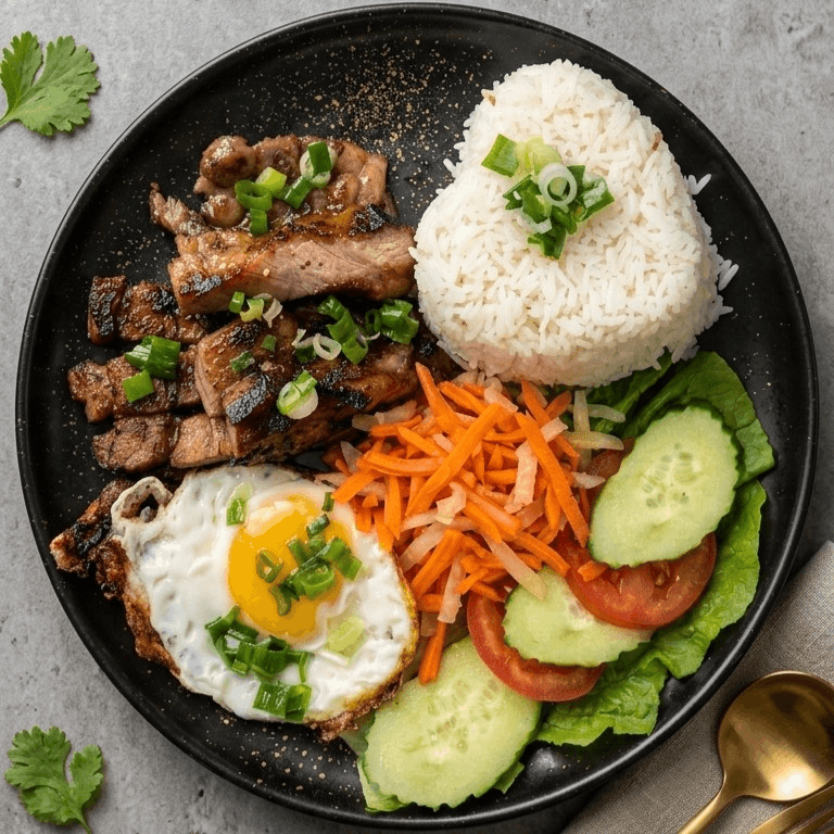 V2 Cơm Sườn Nướng - Grilled Pork Rice Platter