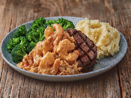 8 oz Sirloin w/ Creamy Cajun Shrimp