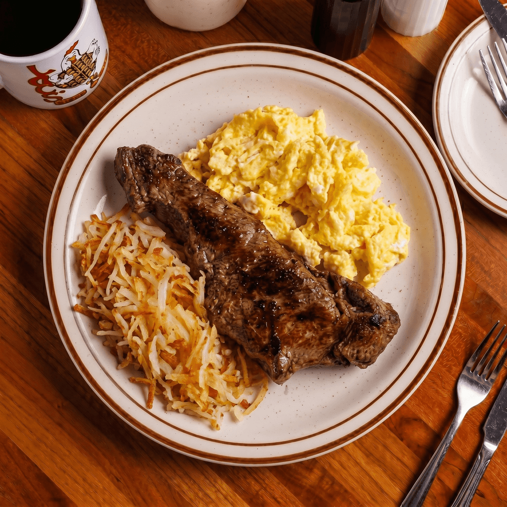 N.Y. Strip Steak and Eggs