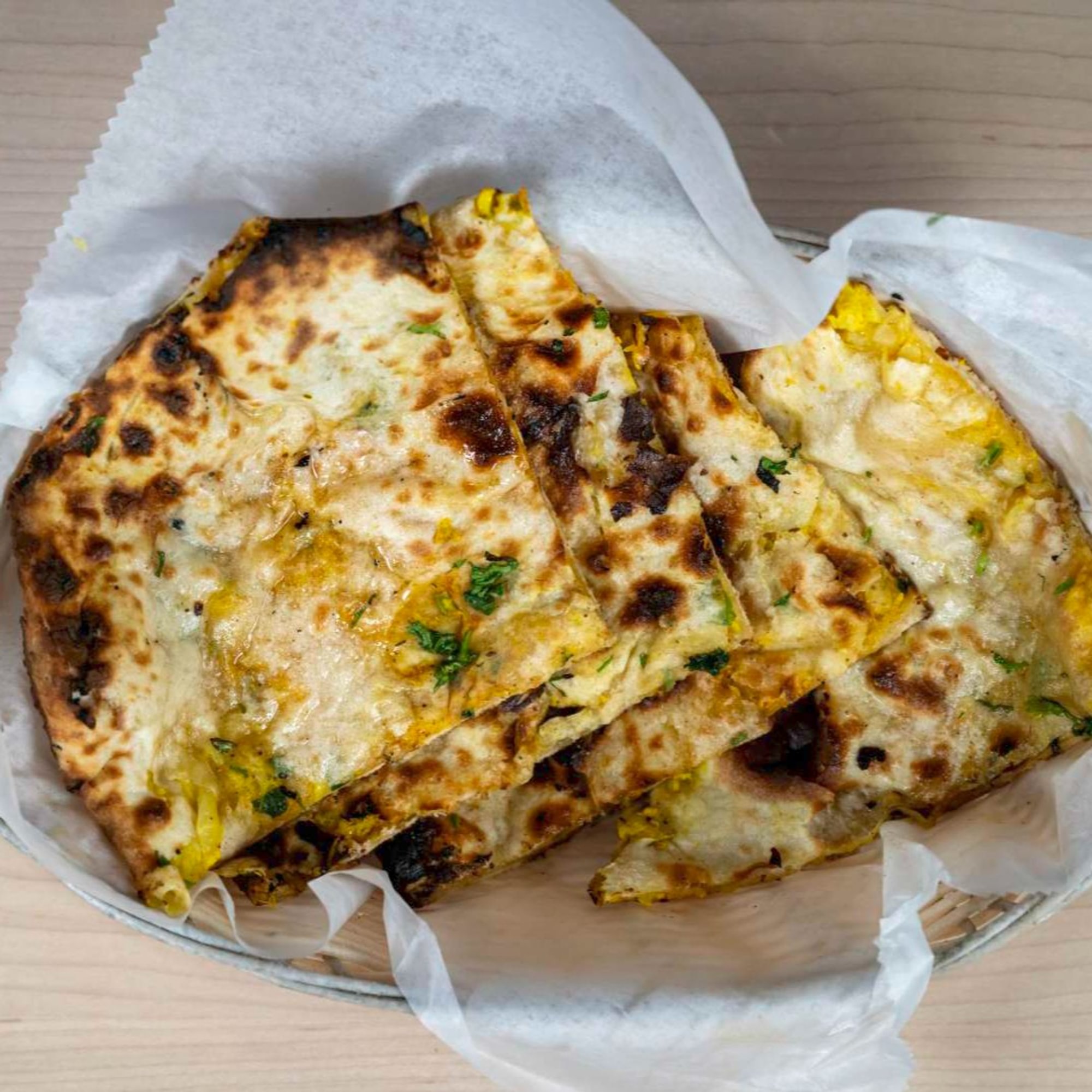 Aloo (Potato) Naan or Gobi (Cauliflower) Naan
