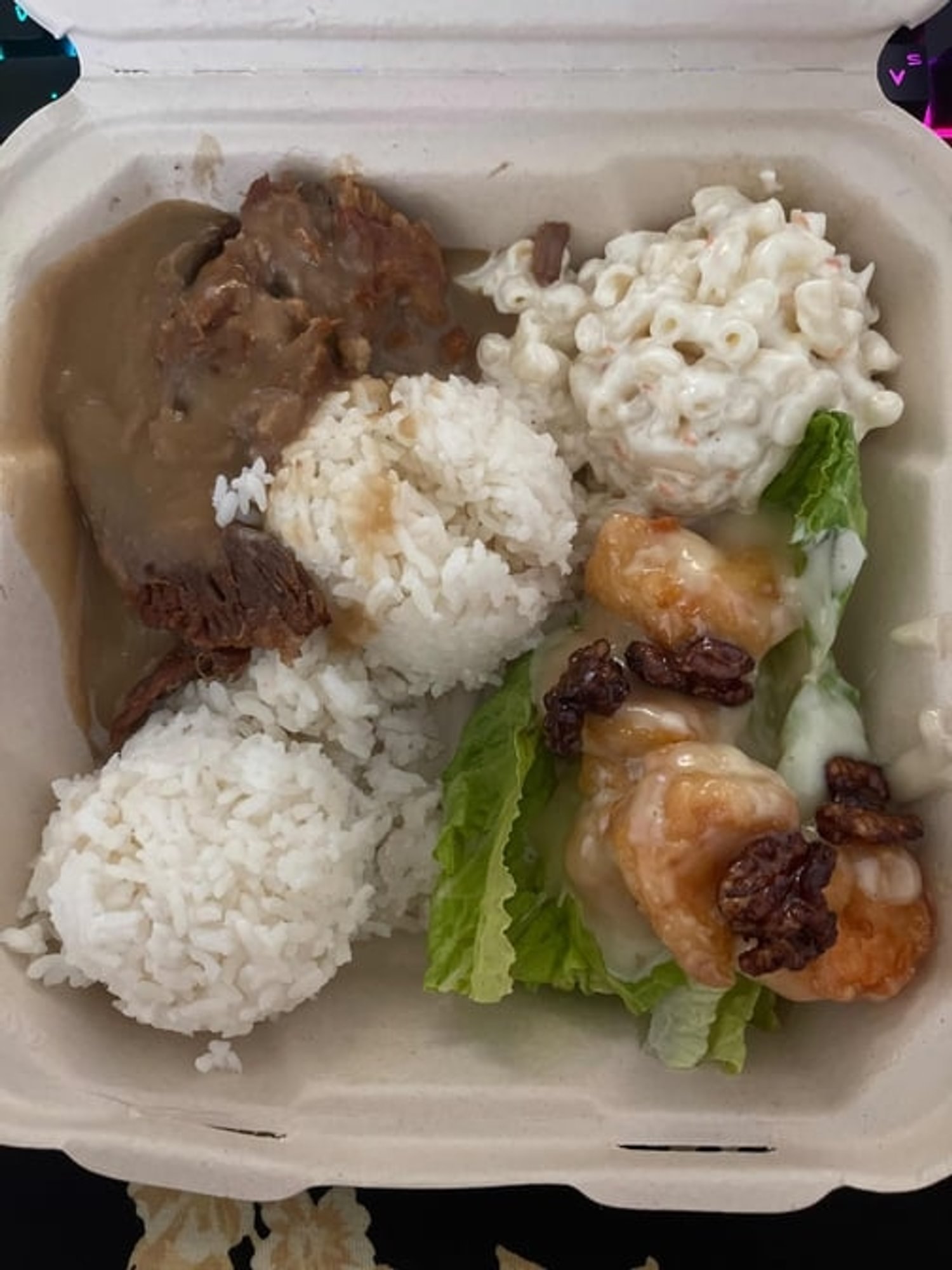 Roast Pork/Honey Walnut Shrimp