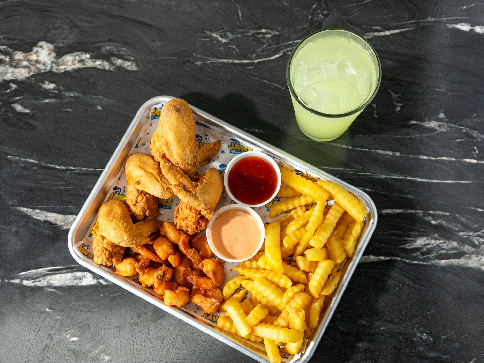 10 Shrimp & 4 Wings