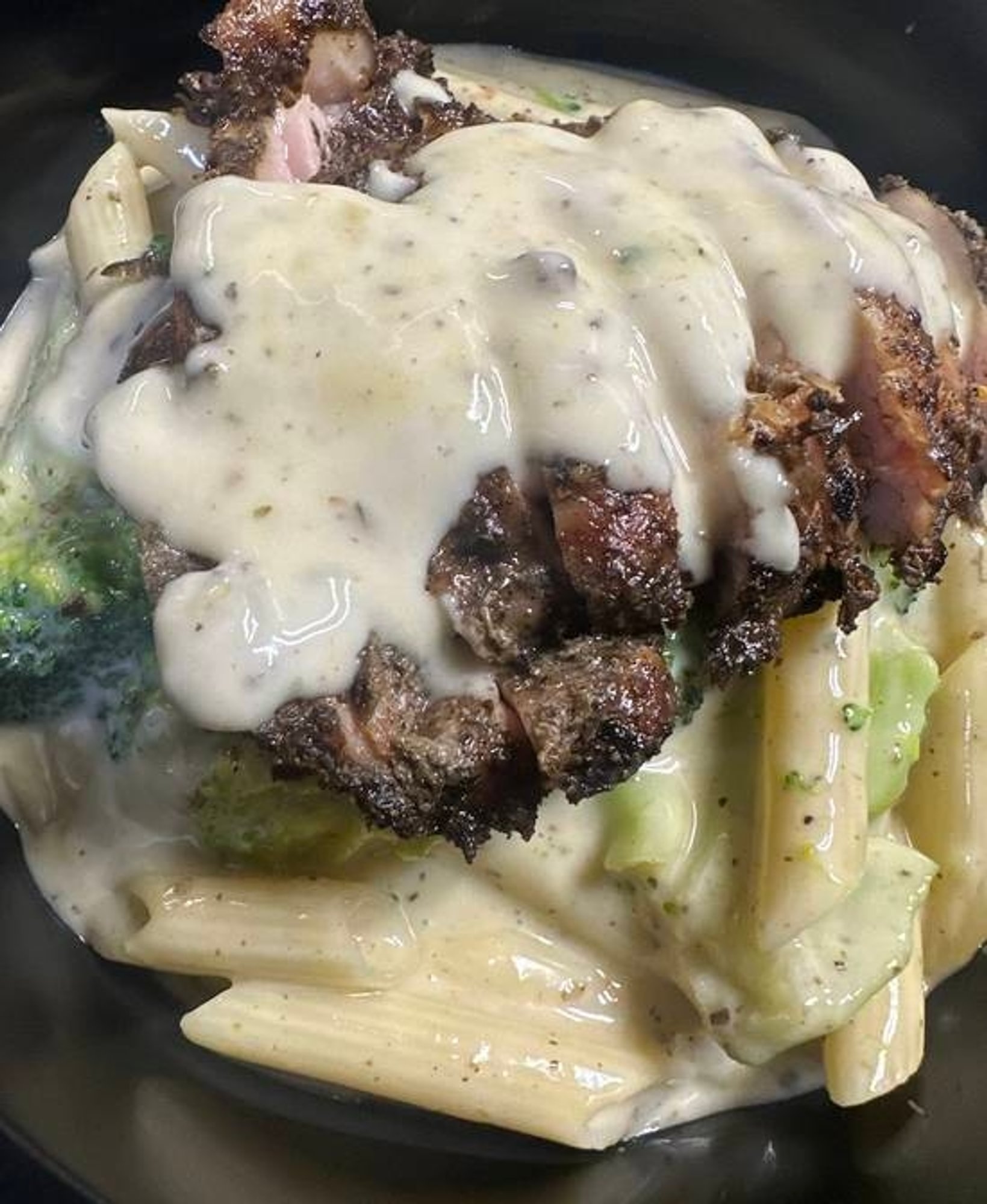 Jerk Alfredo Pasta