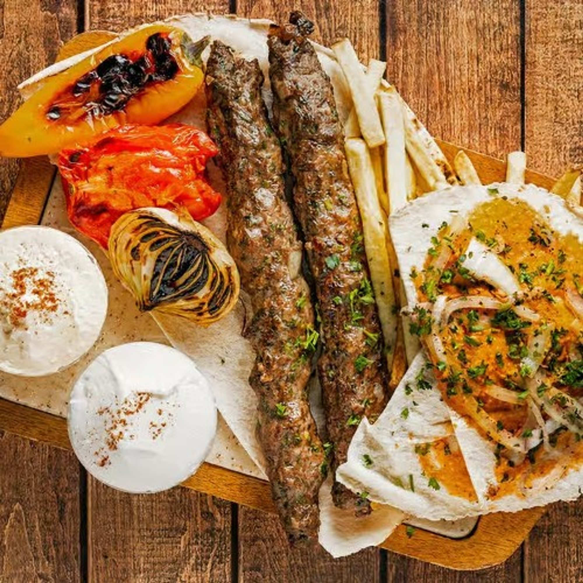 KAFTA KABAB GRILL PLATE (2) SKEWERS