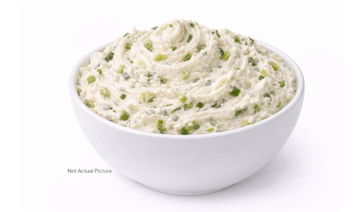 Scallion Cream Cheese on a Bagel