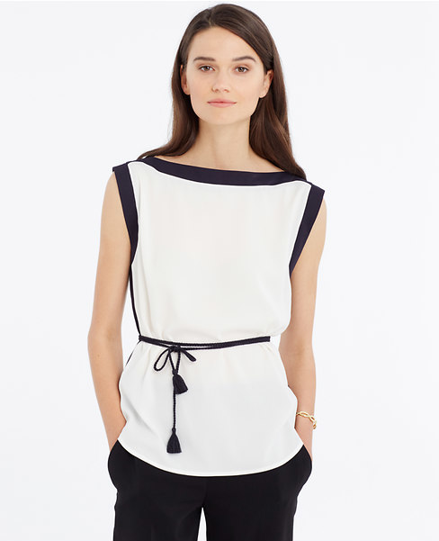 Belted Colorblock Shell
