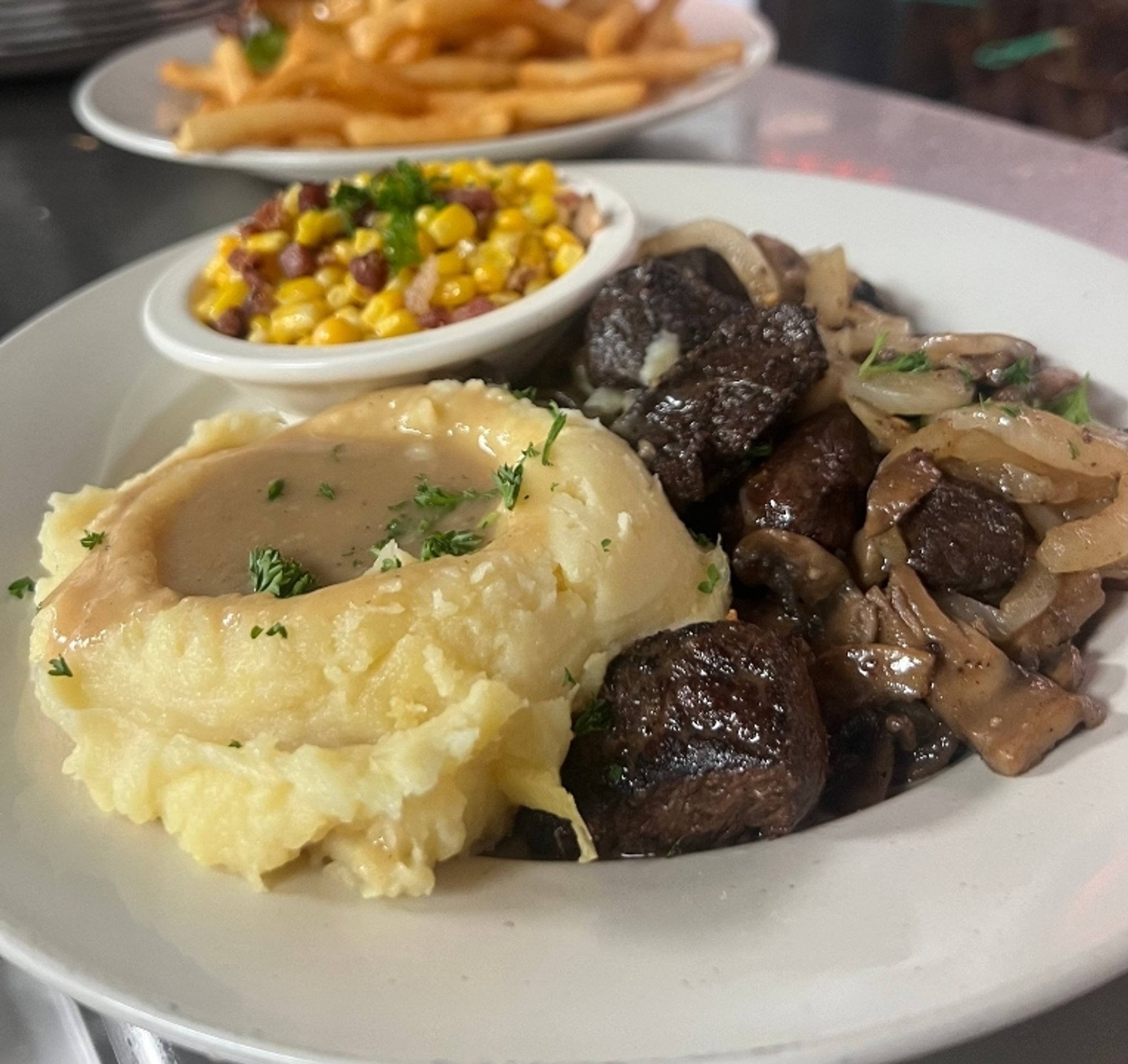 Sirloin Tips with Mushrooms and Onions