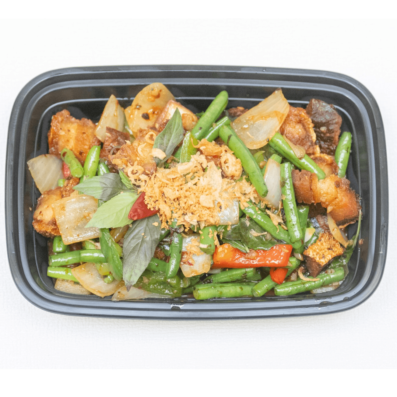 Basil with Crispy Pork