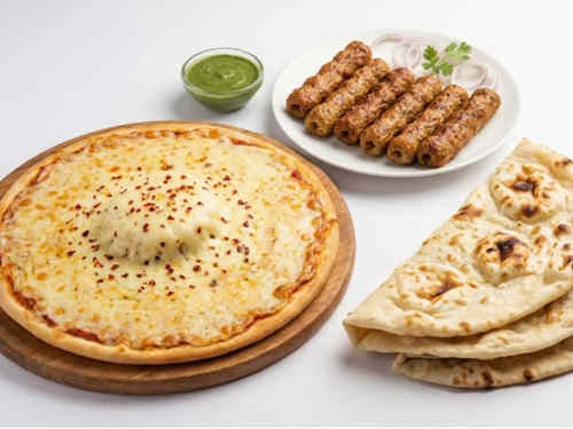 Plain Cheese Pizza & Kabab Deal