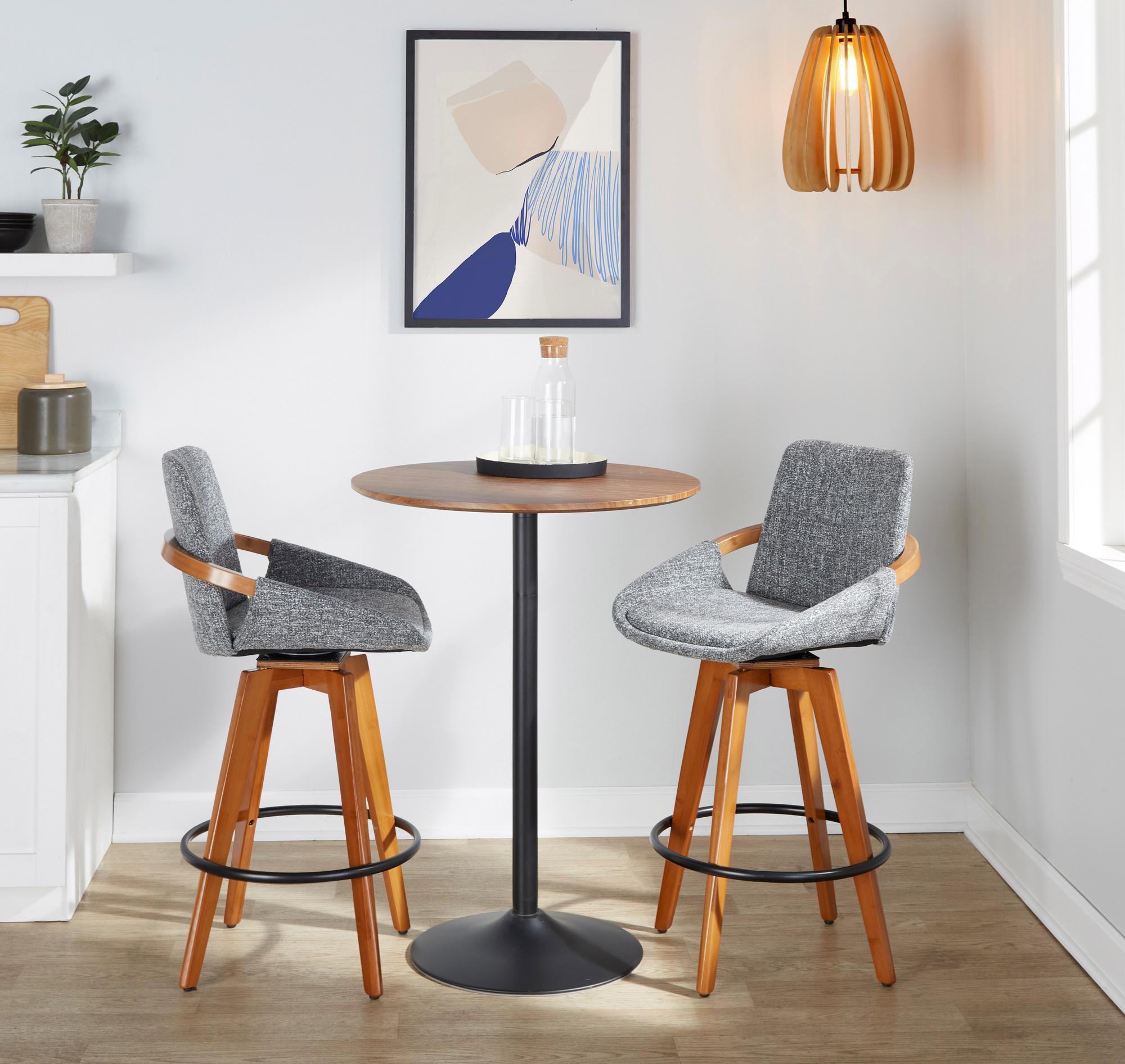 Set of 2 Cosmo Counter Stools - Grey