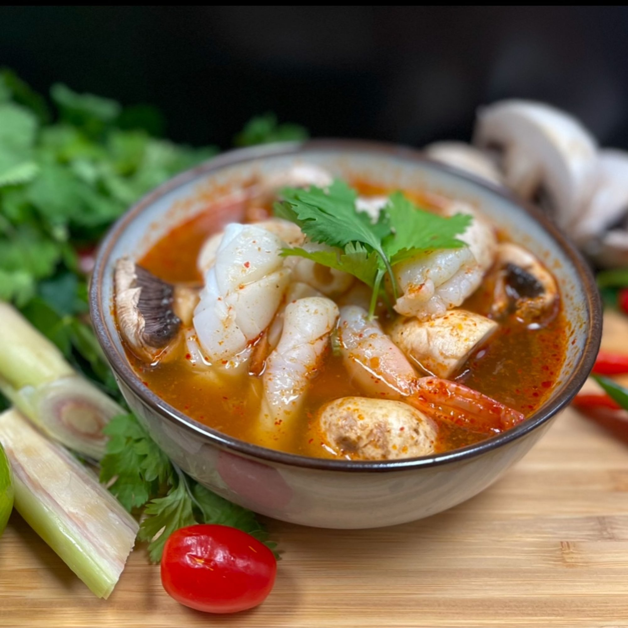 Tom Yum Seafood Soup