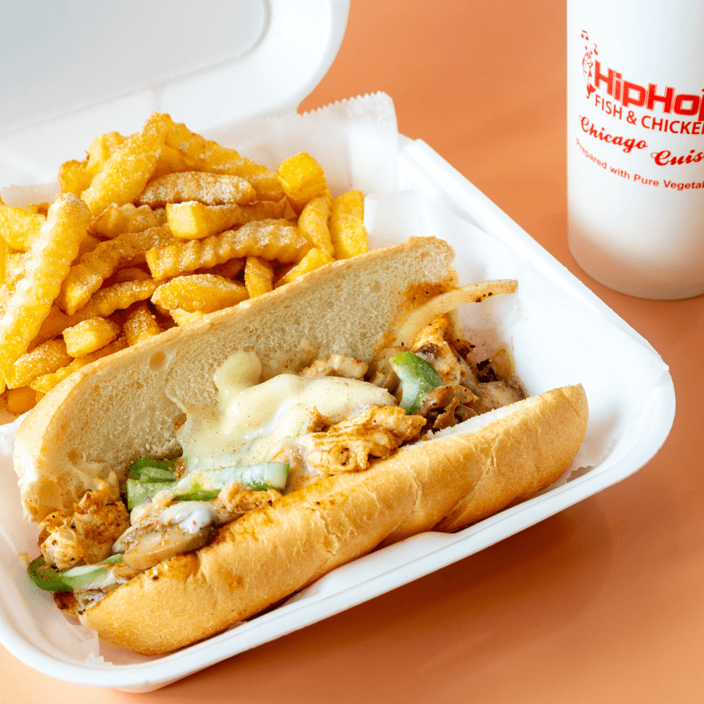 Chicken Philly sandwich