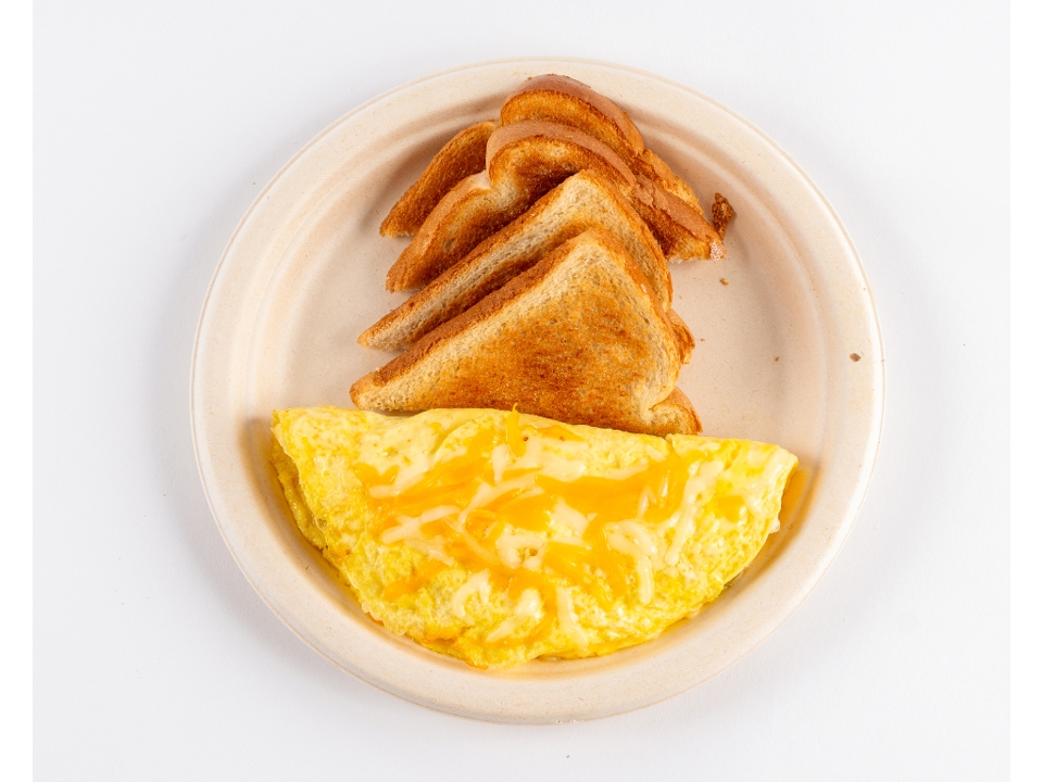 Cheese Omelet with Toast