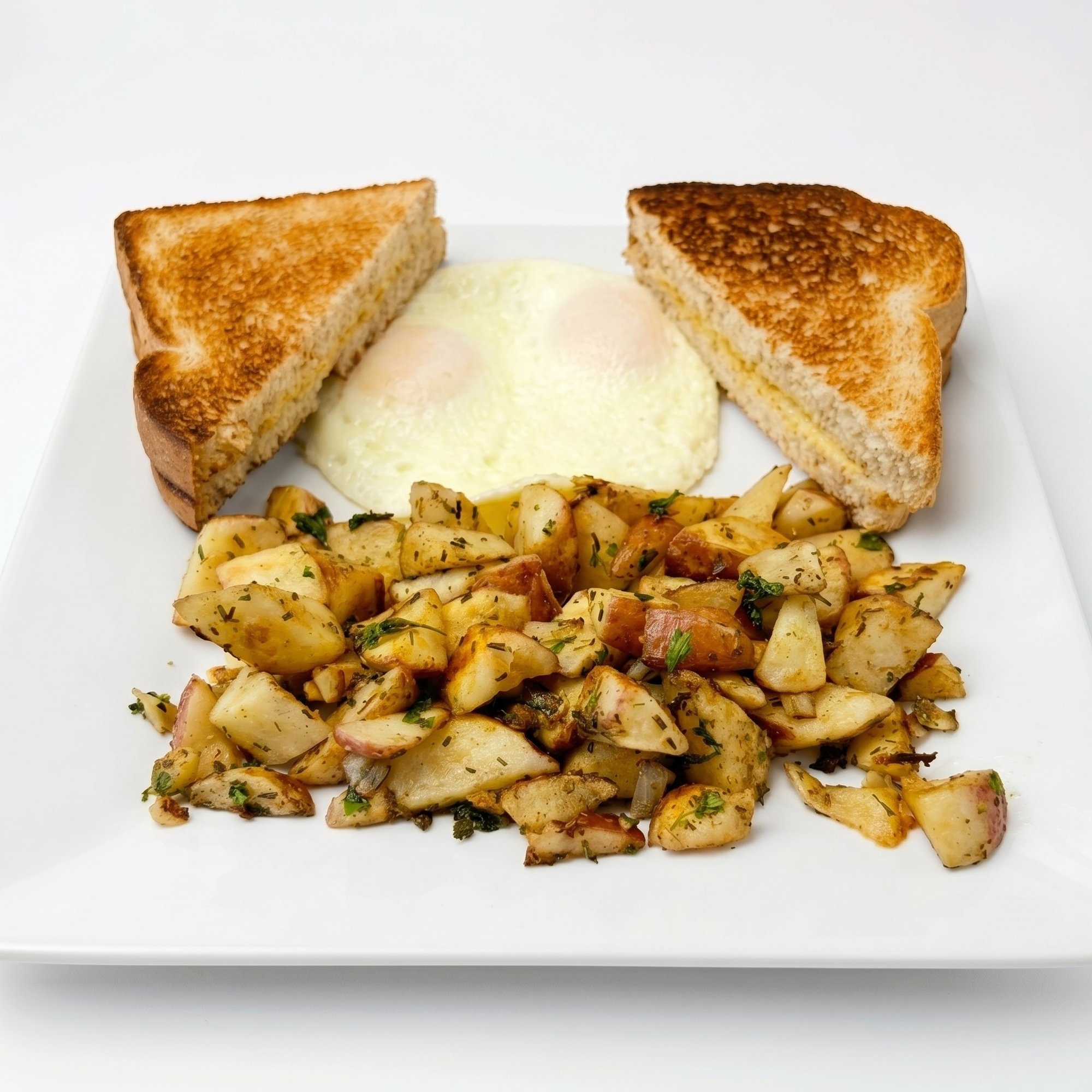 #9 2 Eggs, Potato and Toast