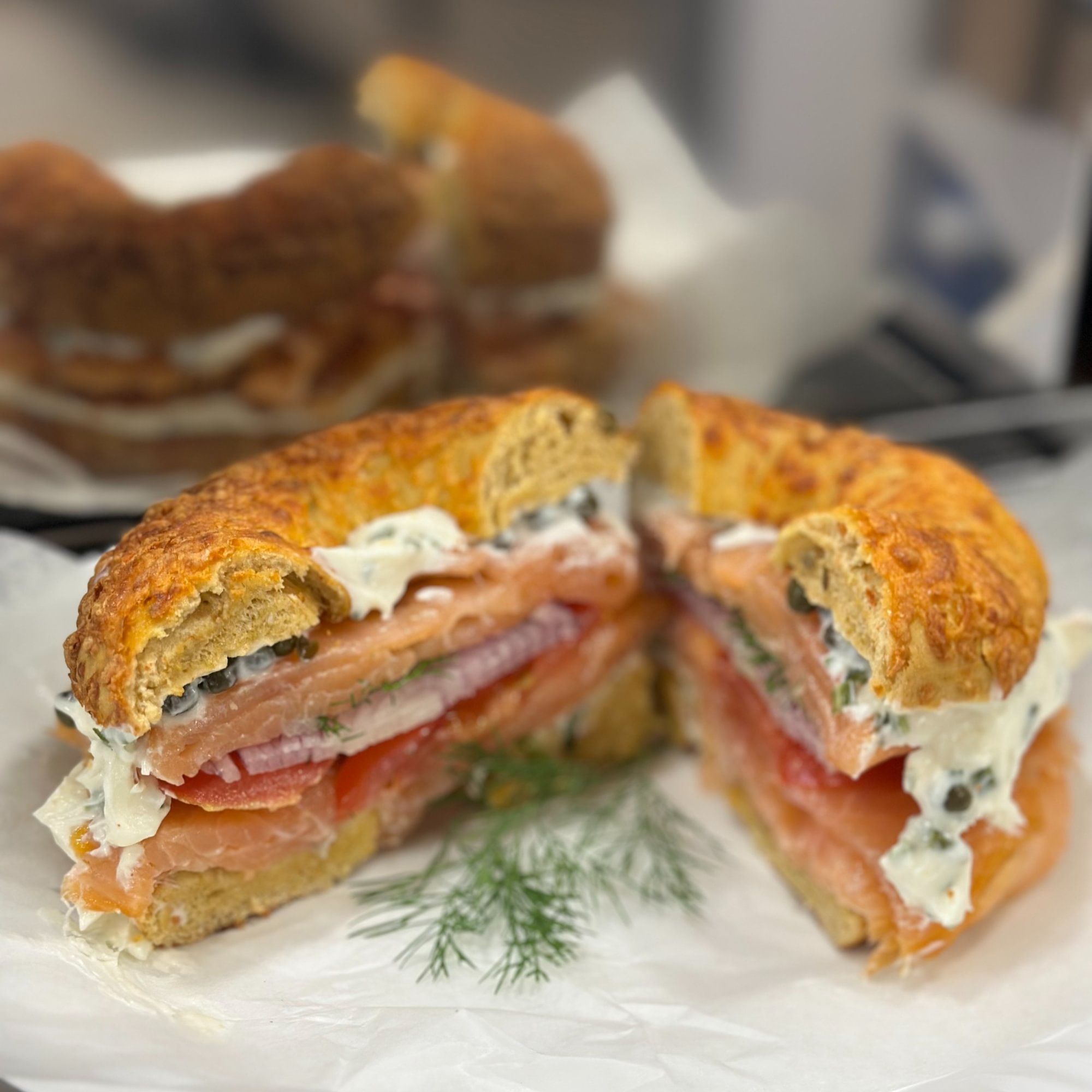 Supreme lox bagel