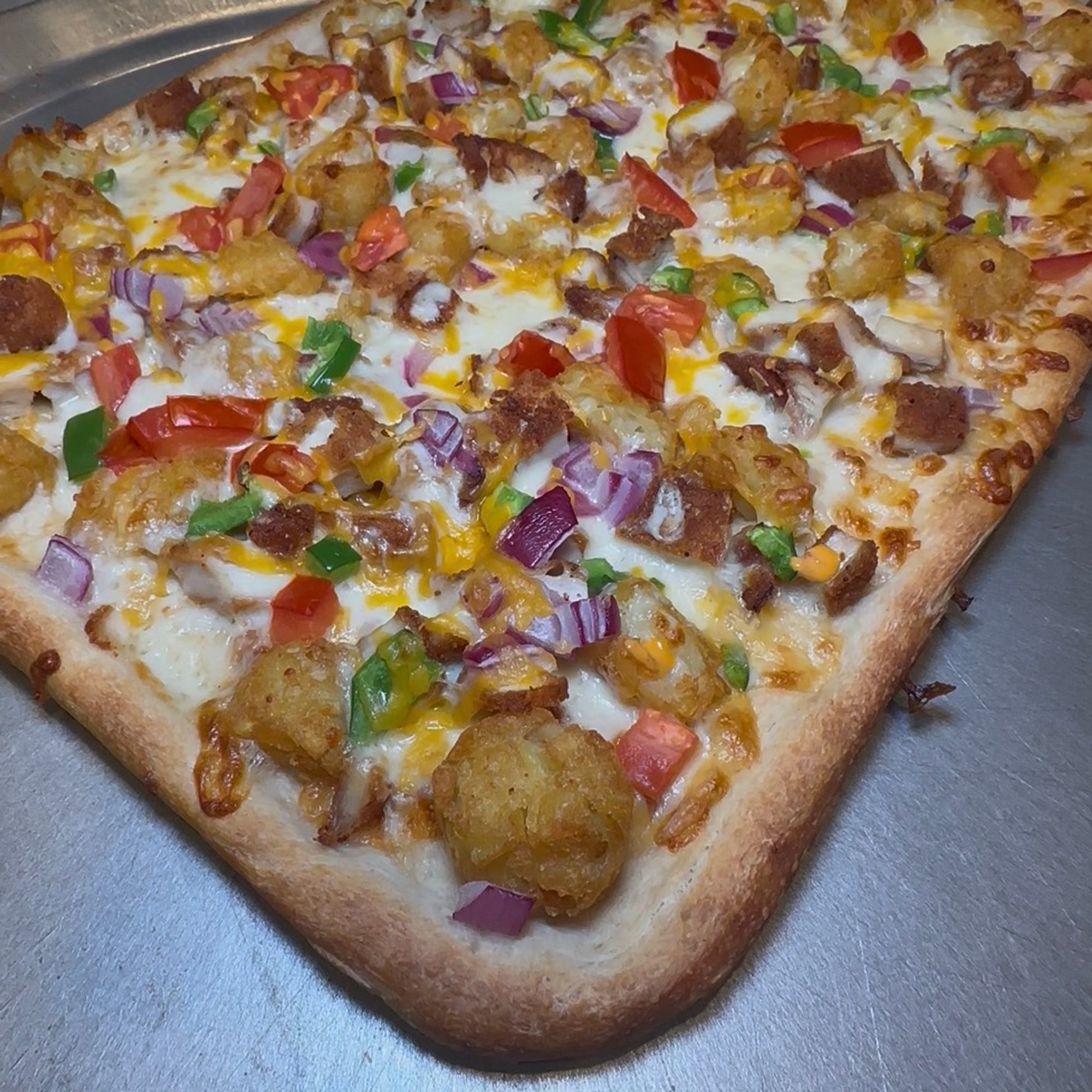 The Tot Bomb Pizza