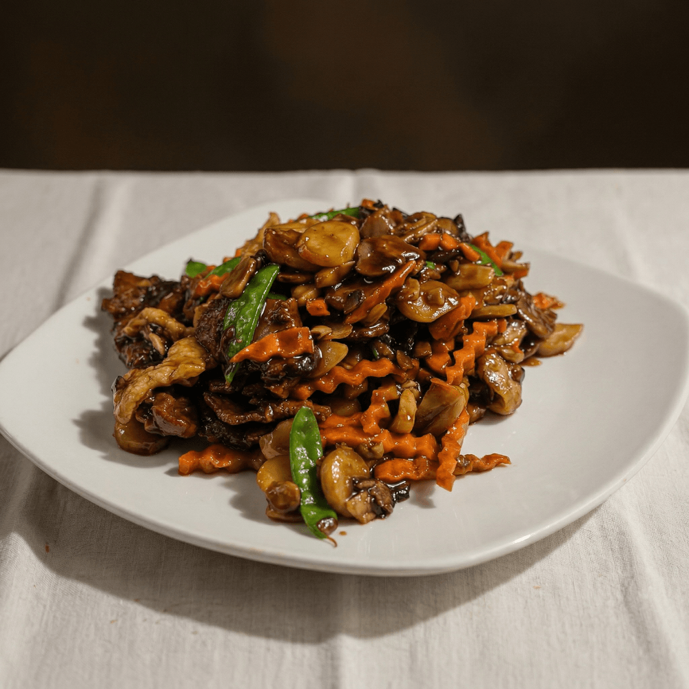 Beef and Chicken with Fresh Mushrooms