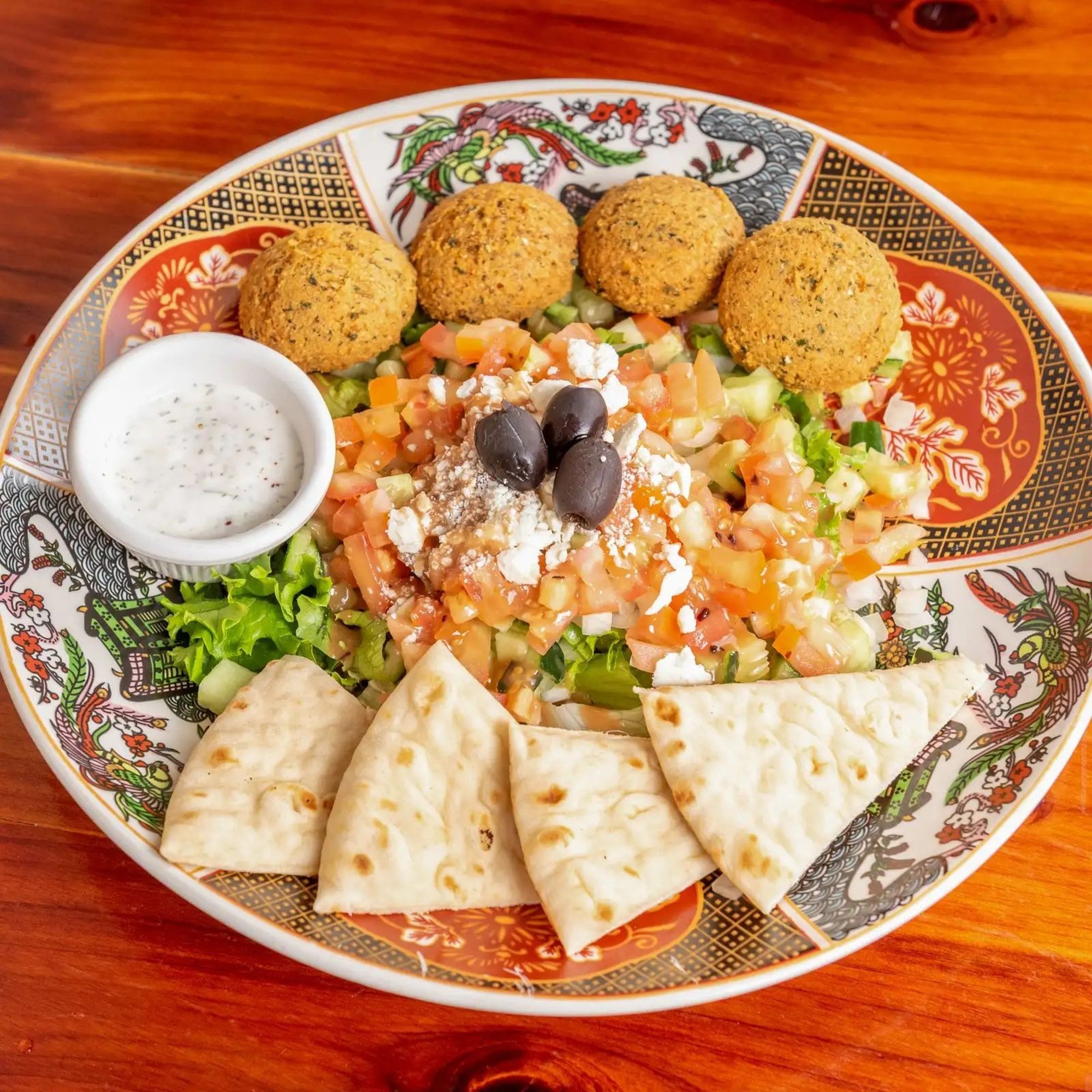 Greek Salad with Falafel