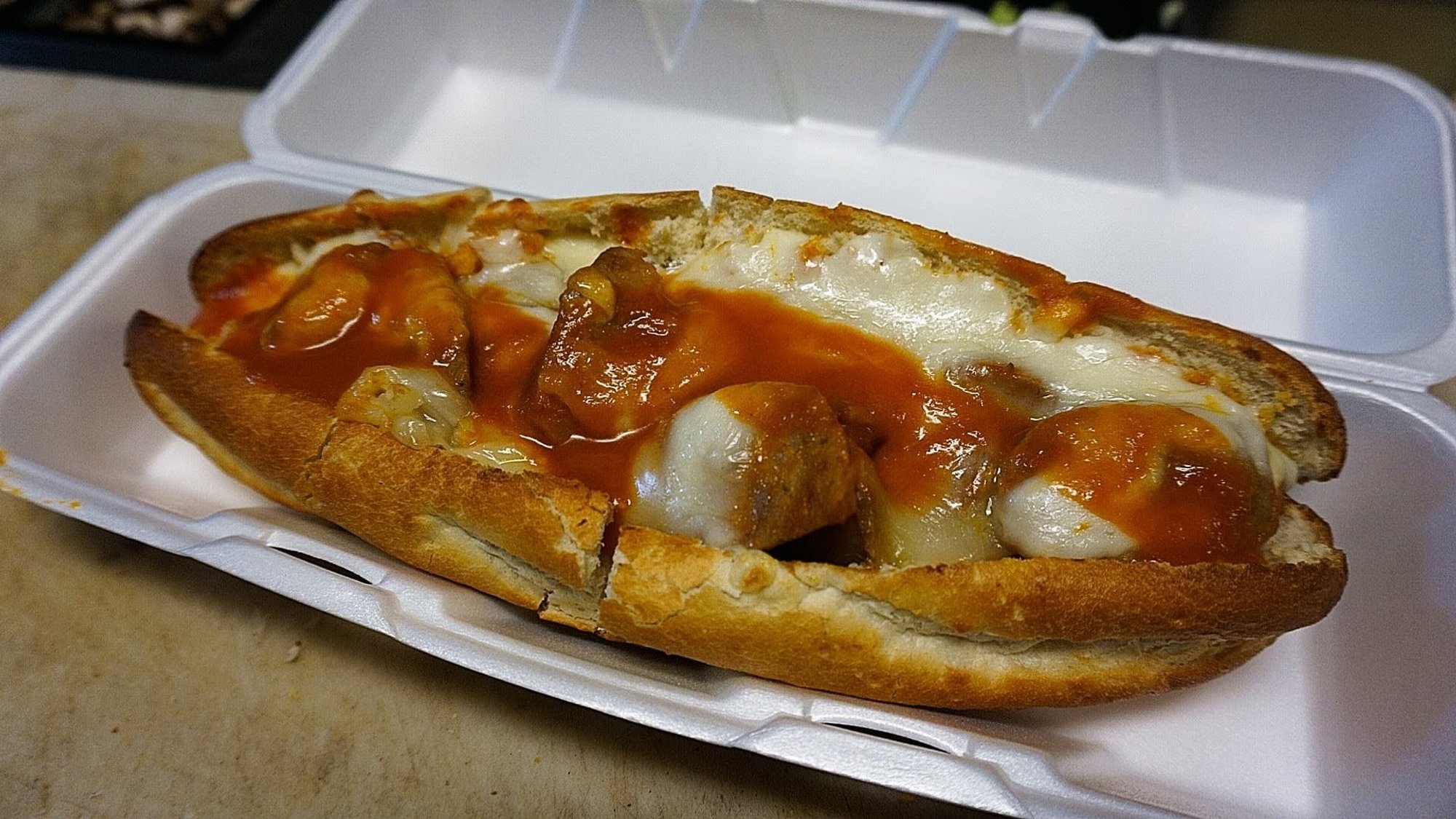 Meatball Parmigiana Sandwich