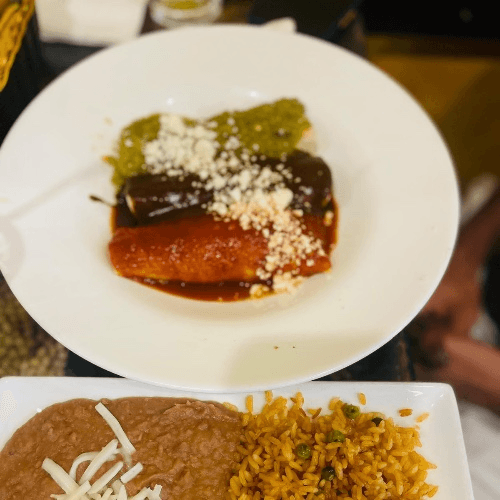 Chicken Tri-Color Enchiladas