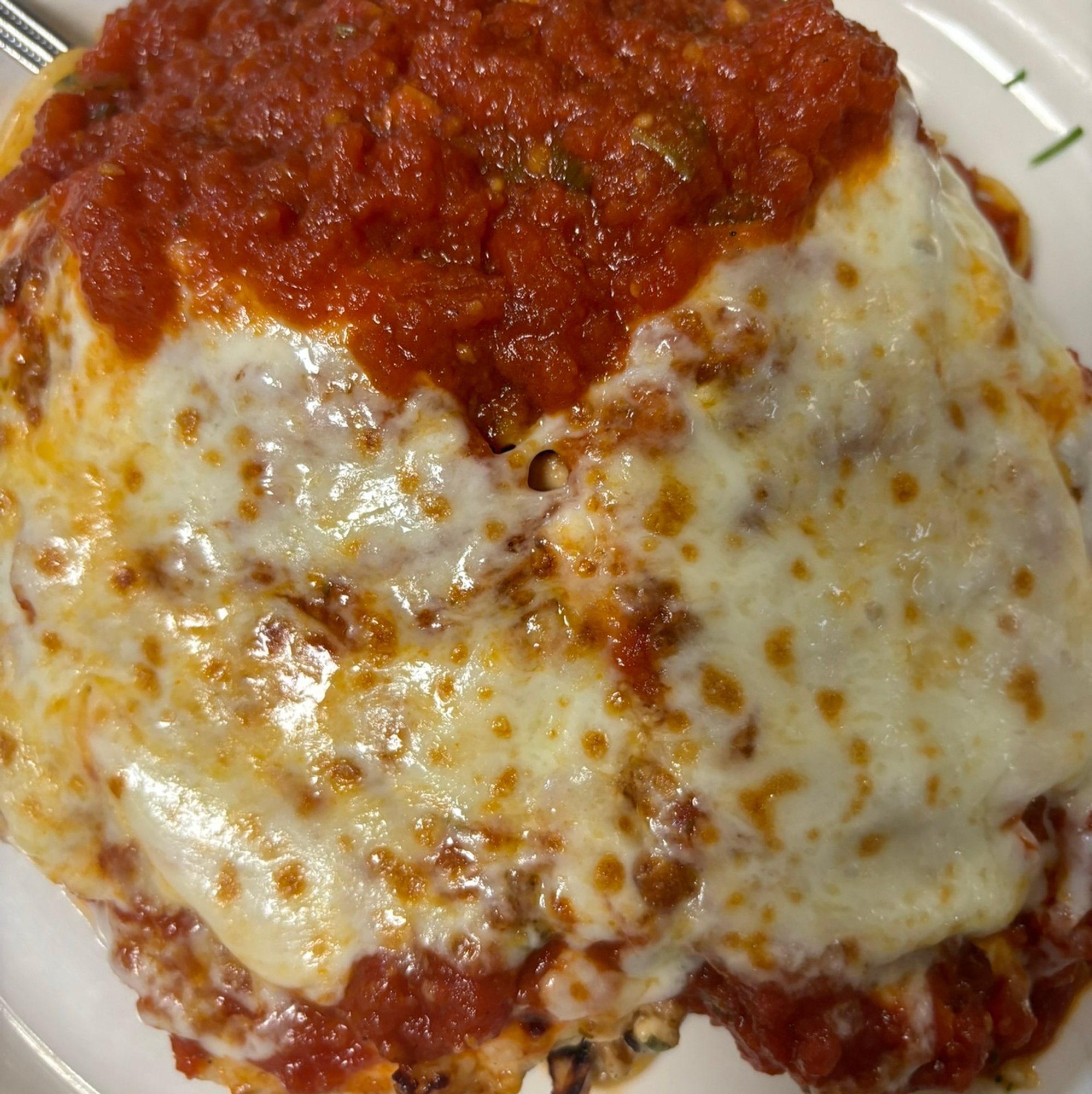 Breaded Chicken Parmigiana - Dinner