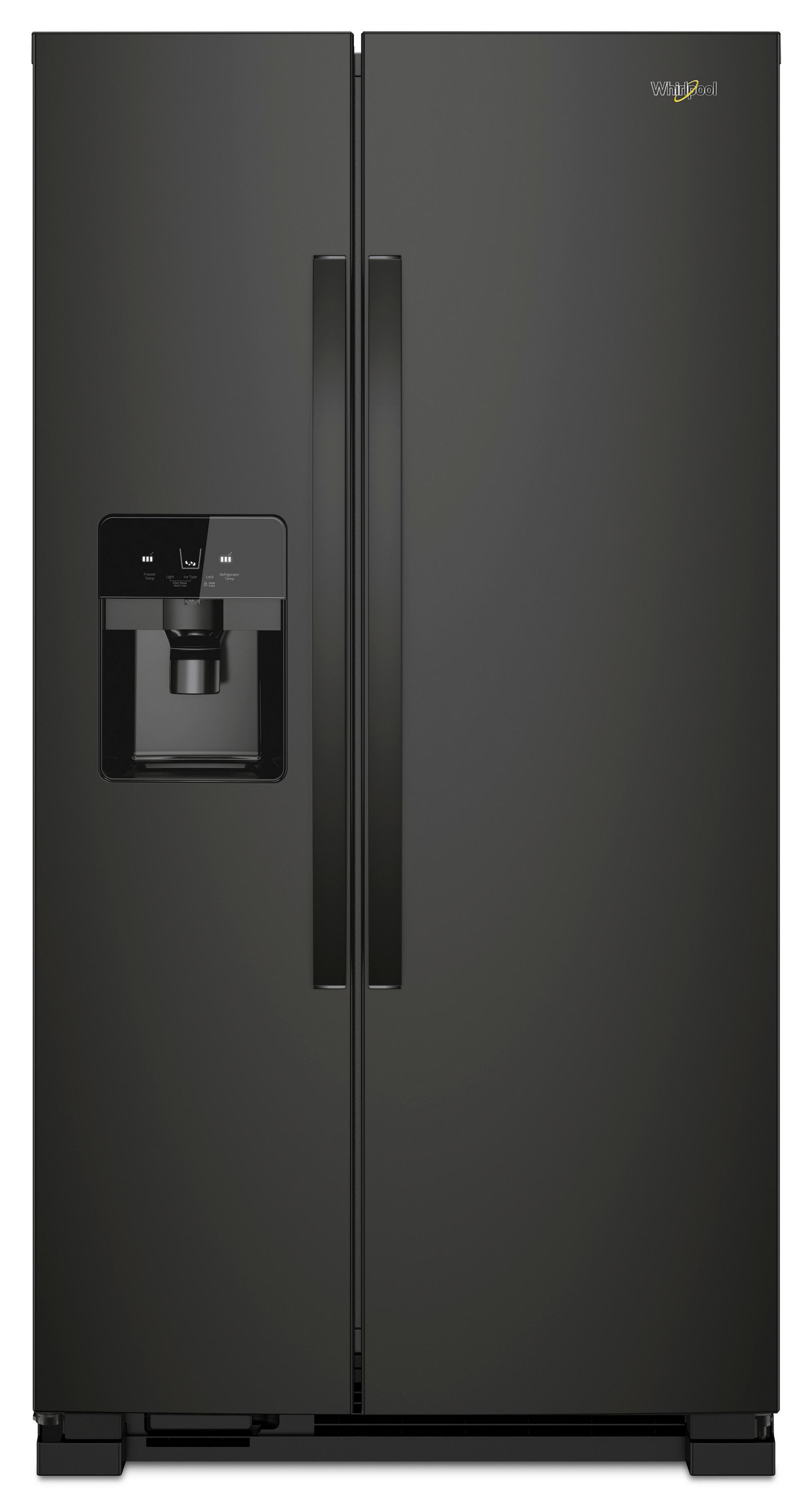 21 Cu. Ft. Side-by-Side Refrigerator  w/ Ice & Water - Black