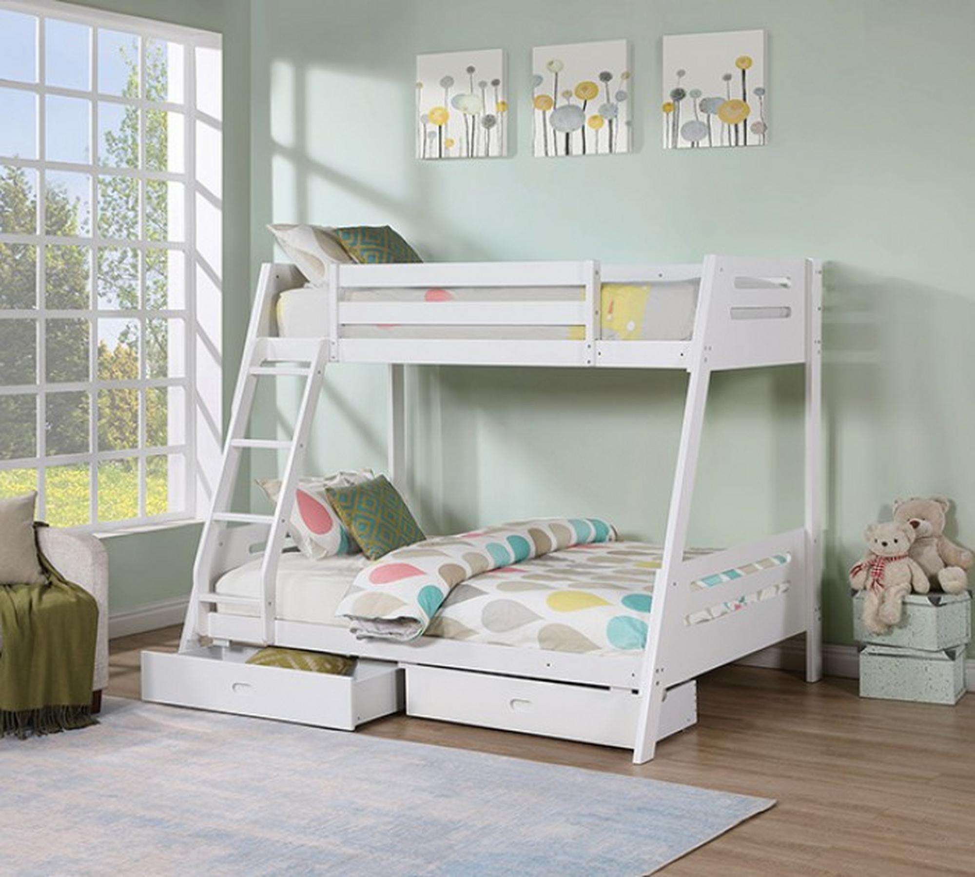 Emilee 2-Piece Bunkbed Twin over Full - White