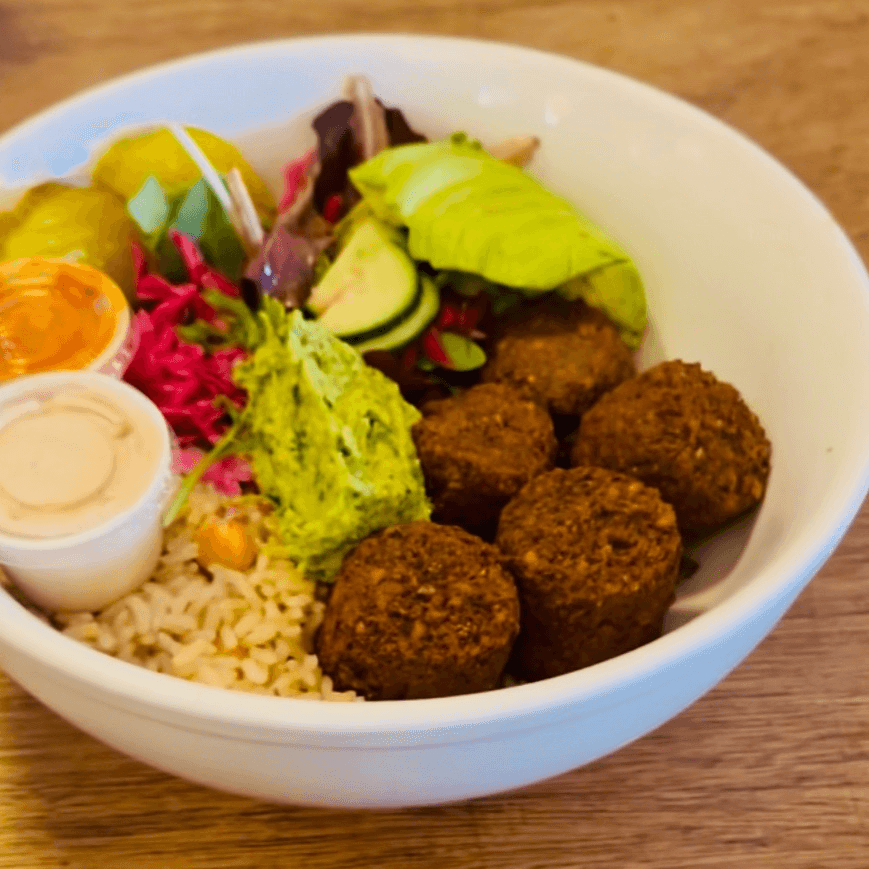 Falafel Bowl with avocado V-GF