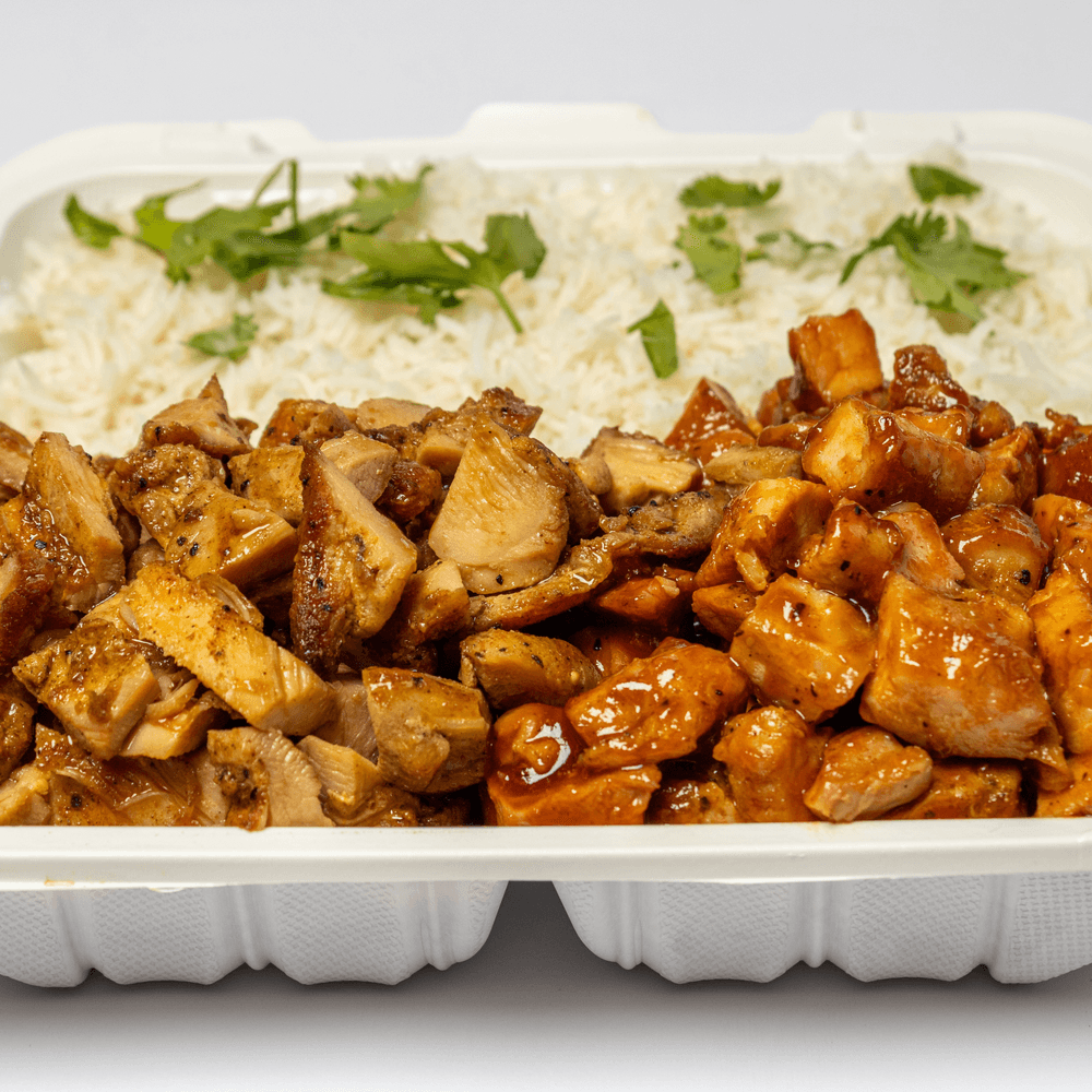 Plate - 2 Entrees + Rice