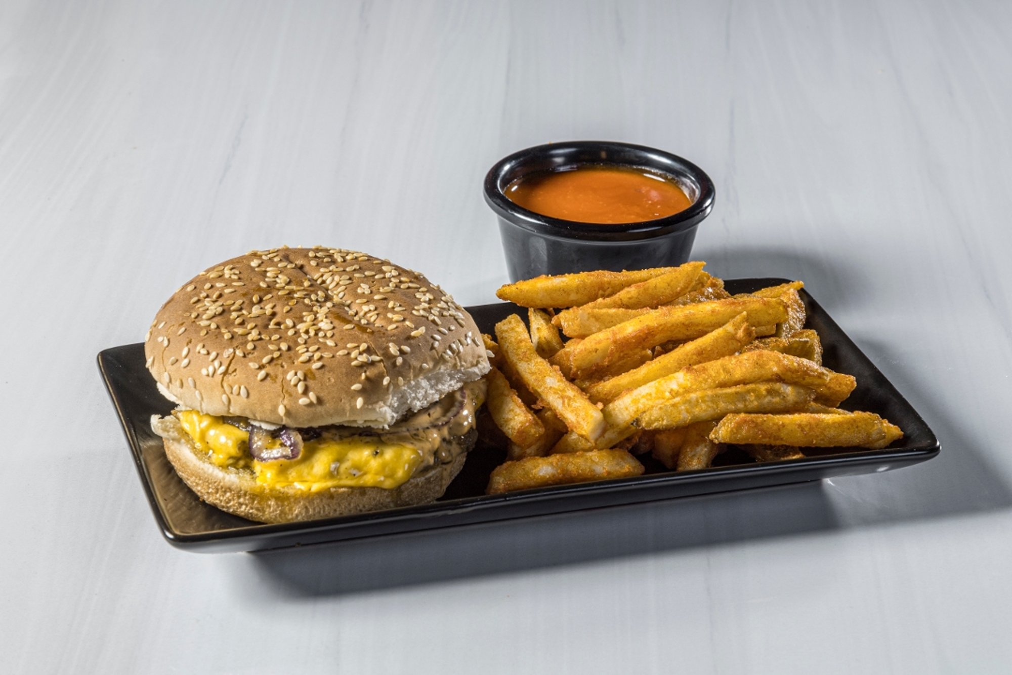 Smash Burger with Fries