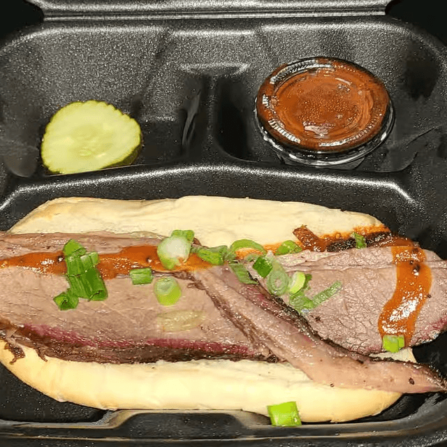 Sliced Brisket Sandwich