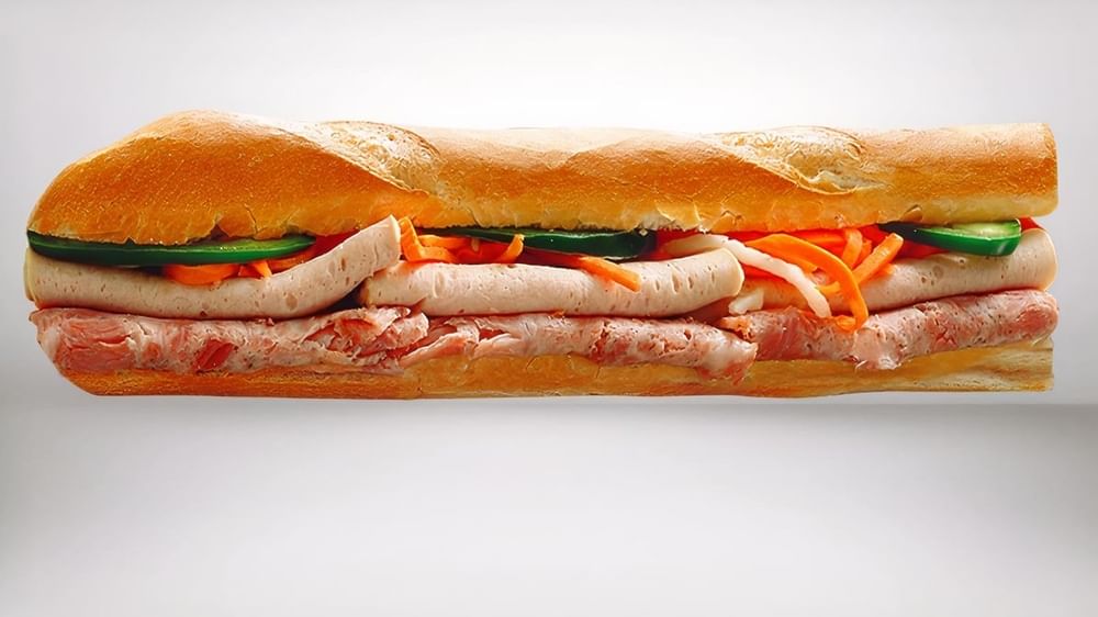B1. Ham & Meatloaf Baguette