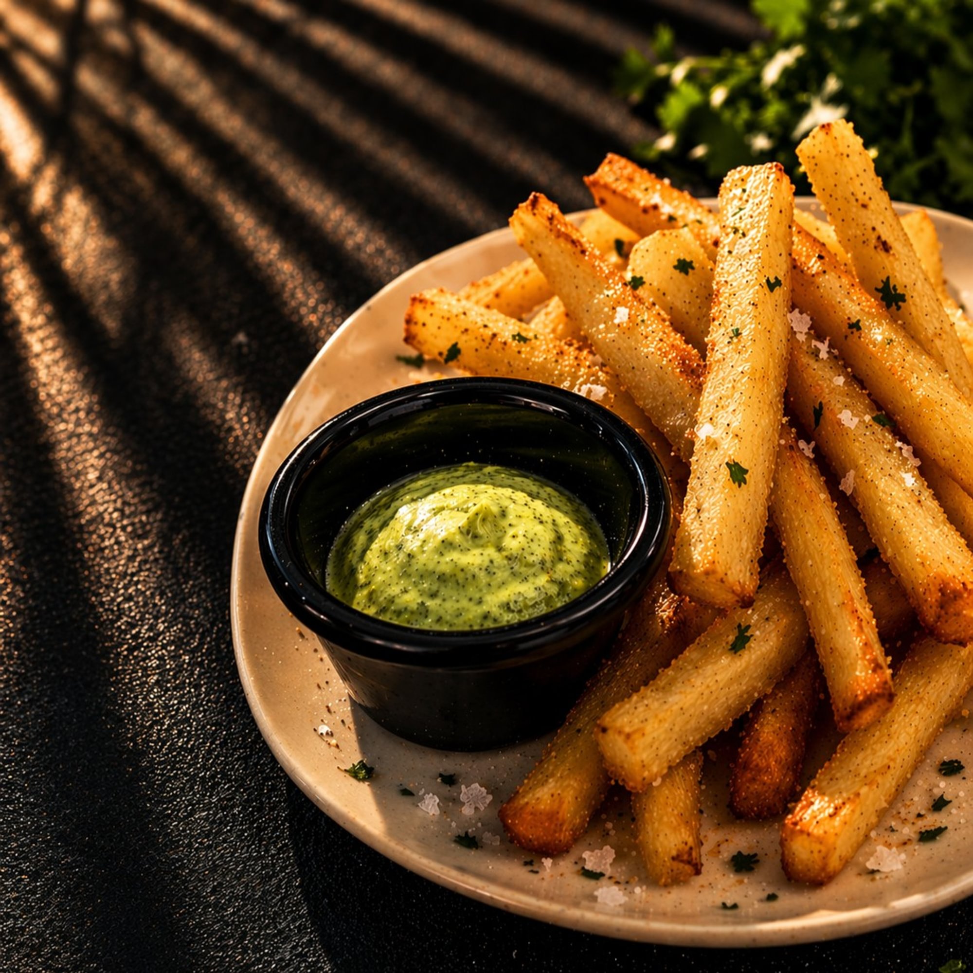 Yucca Fries with Chimmi