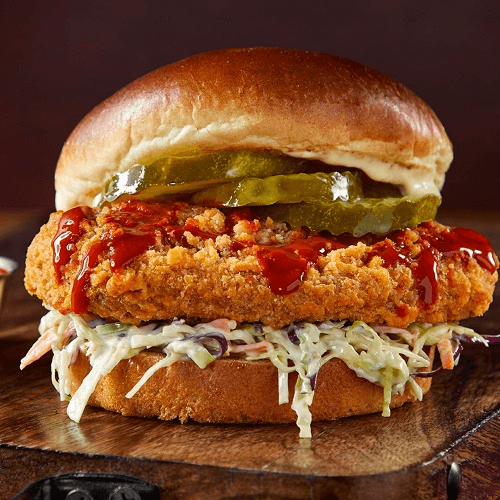 New! Nashville hot honey chicken sandwich