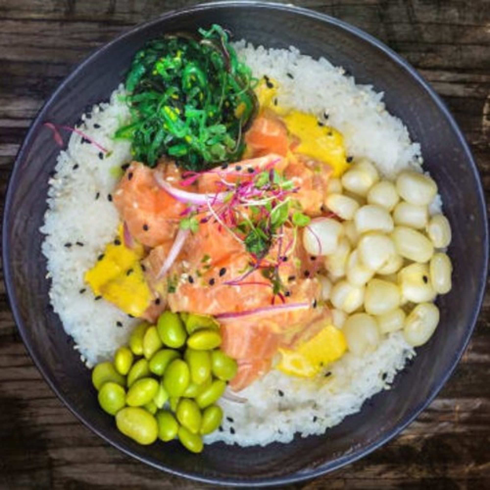 Poke Salmon With Aji Amarillo