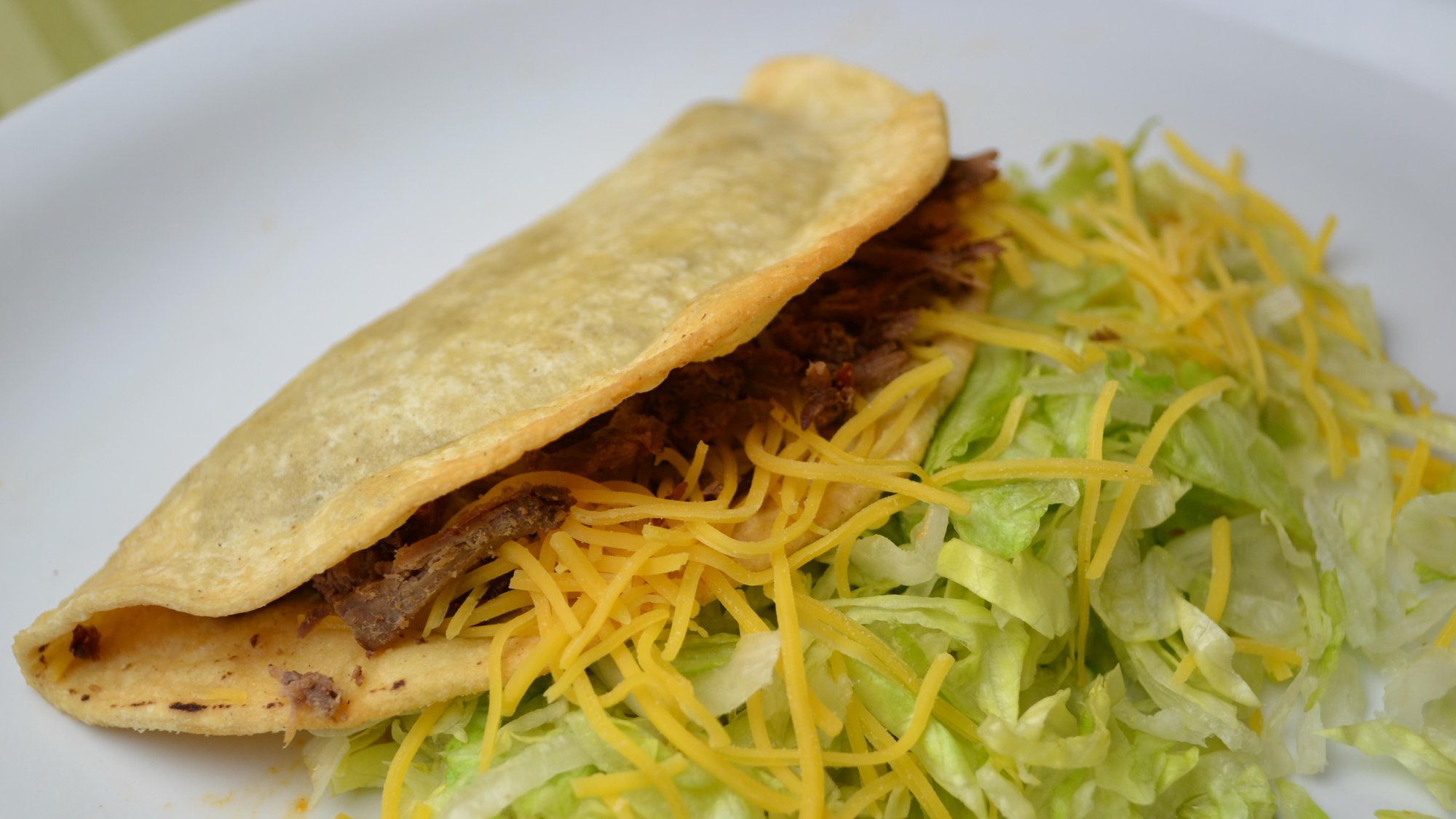 Hard Shell Shredded Beef Taco