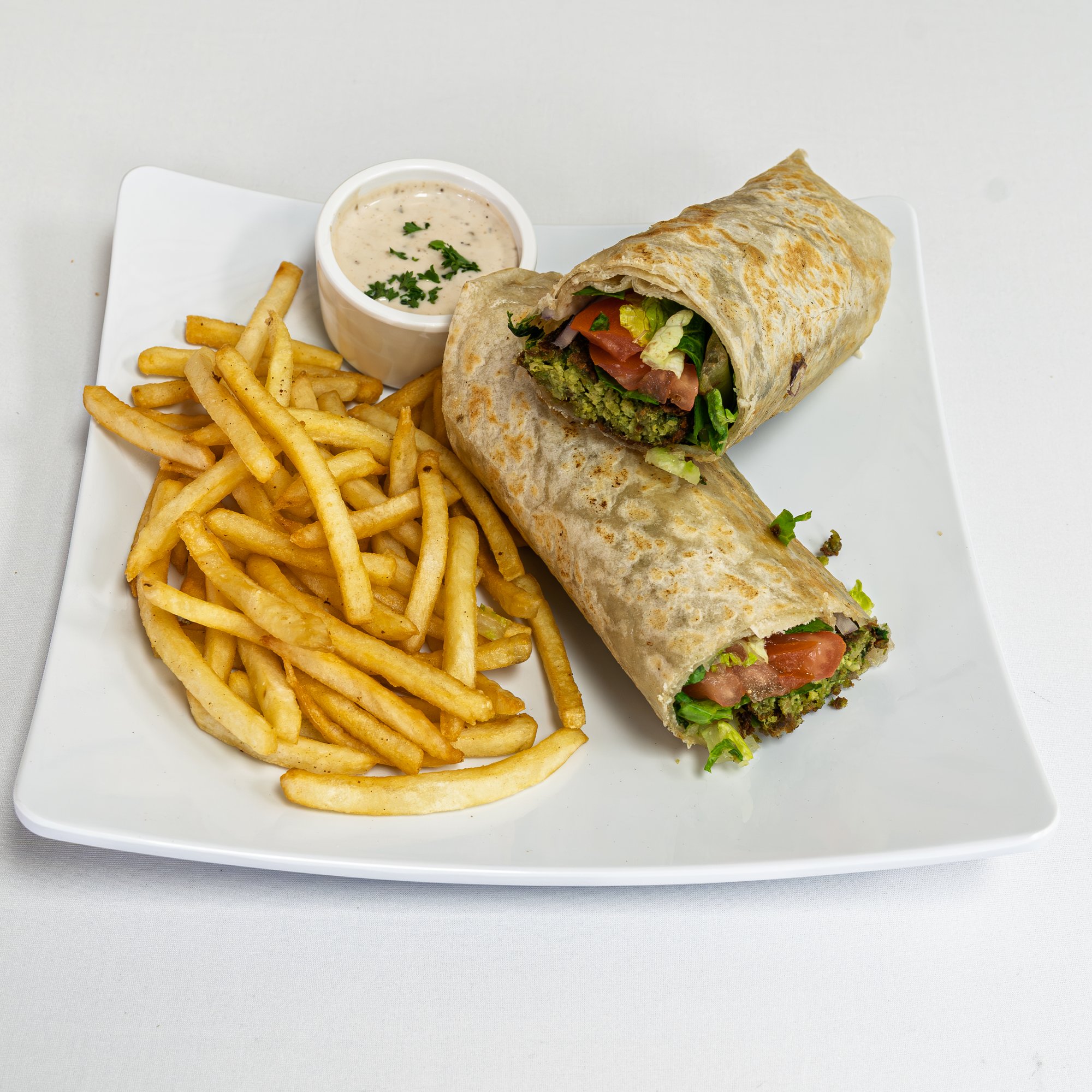 Falafel Wrap-Fries