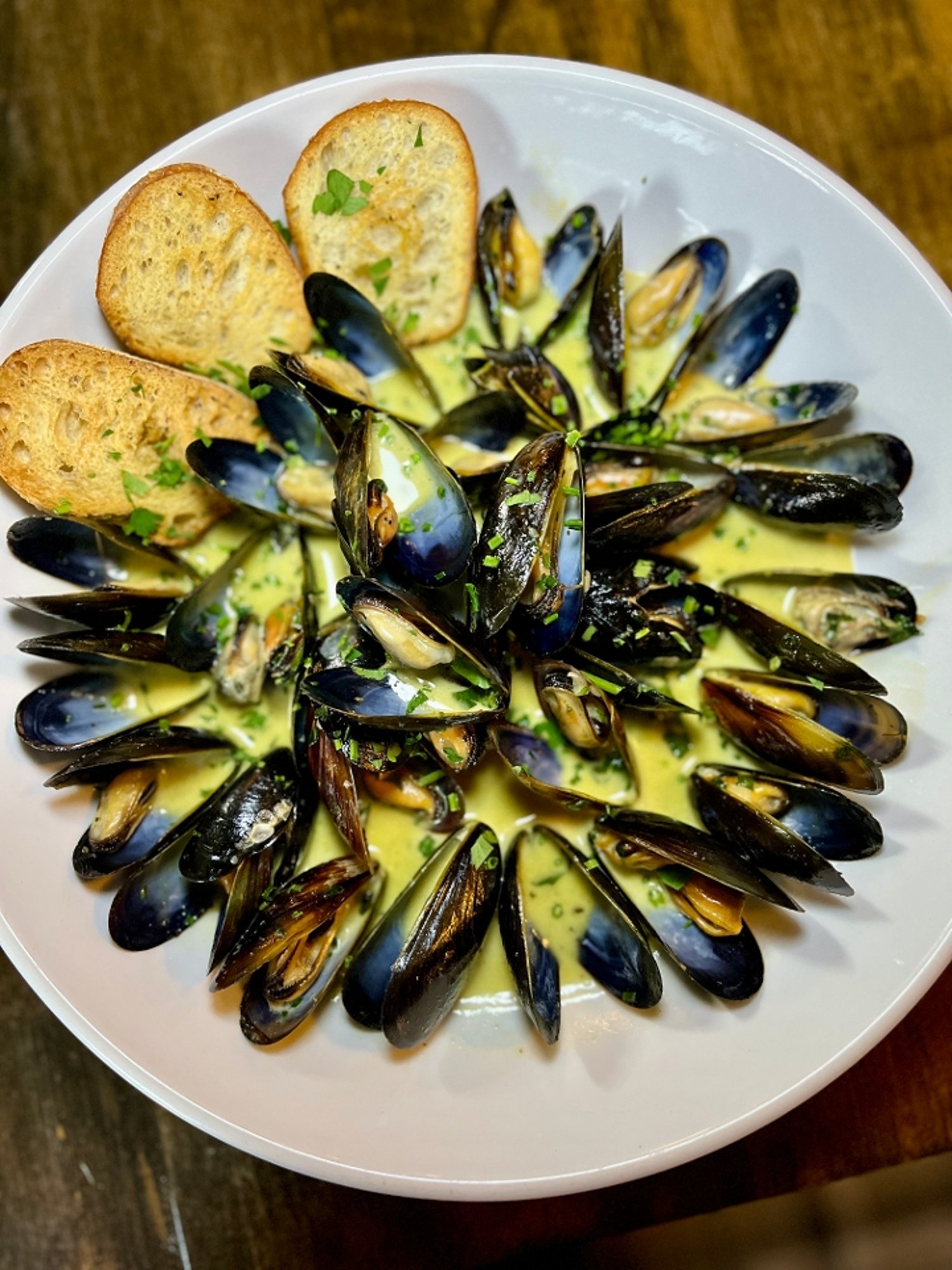 Steamed Mussels