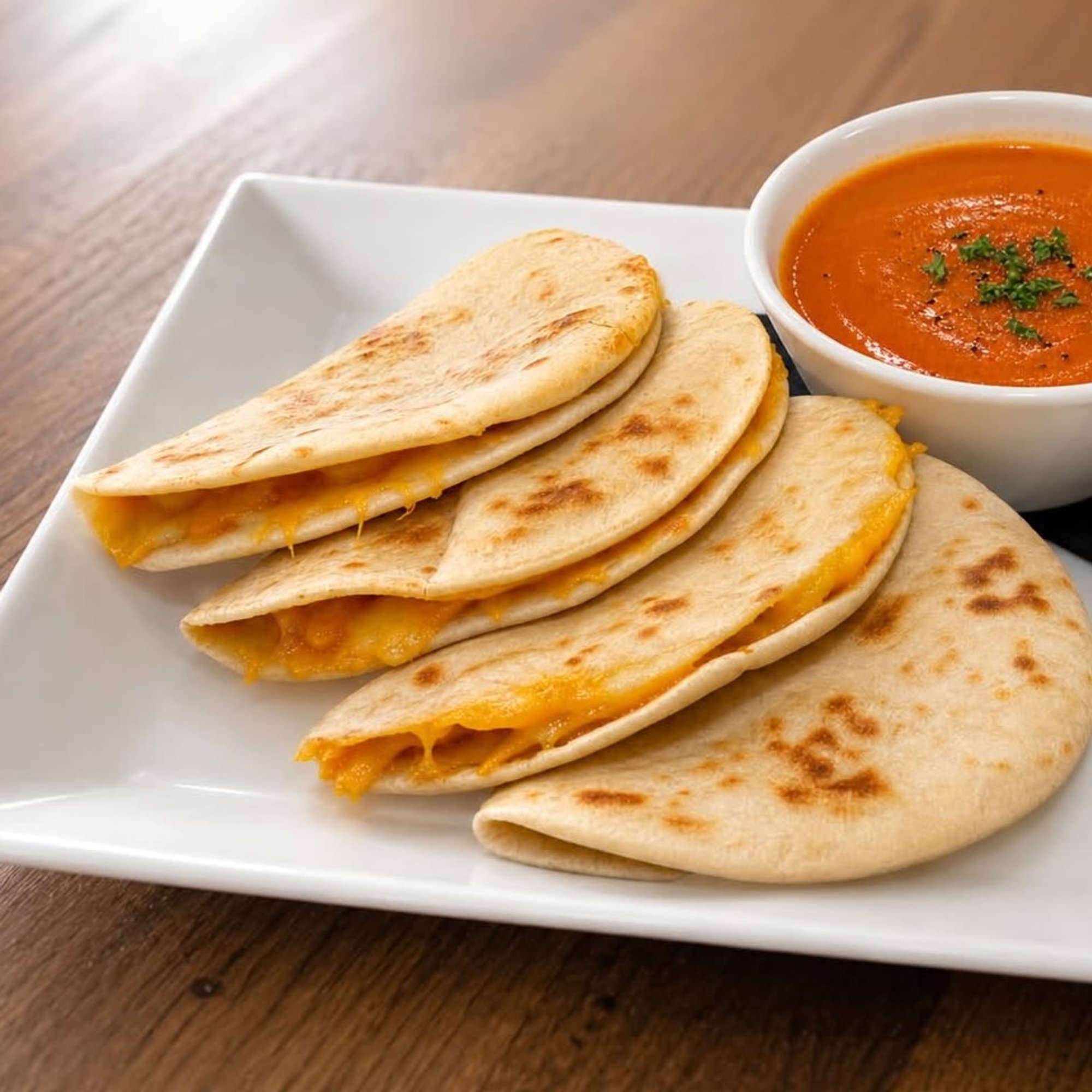 Cheese Quesadilla & Soup