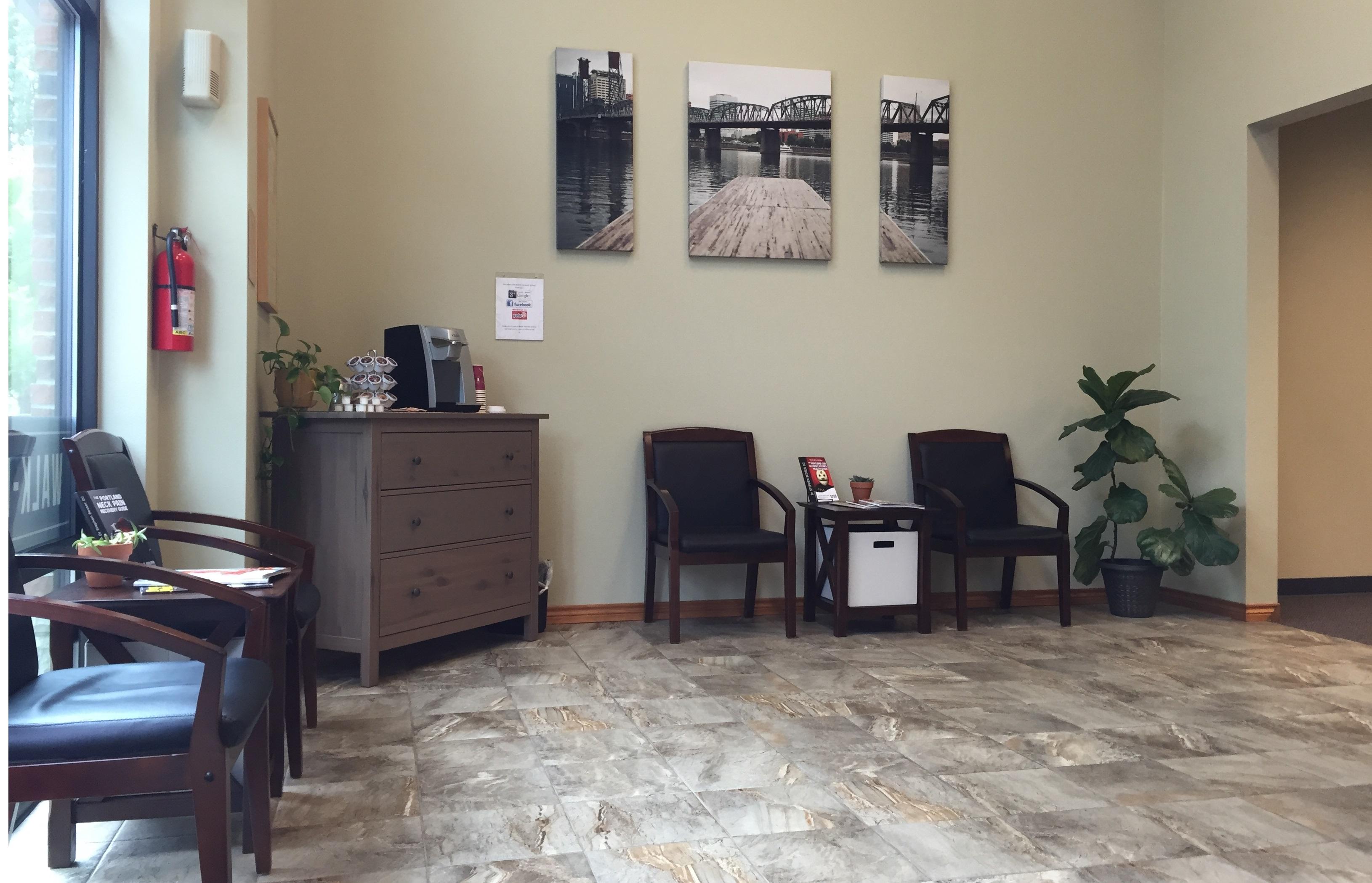 Cedar Mill Back Pain Relief Center Waiting Room