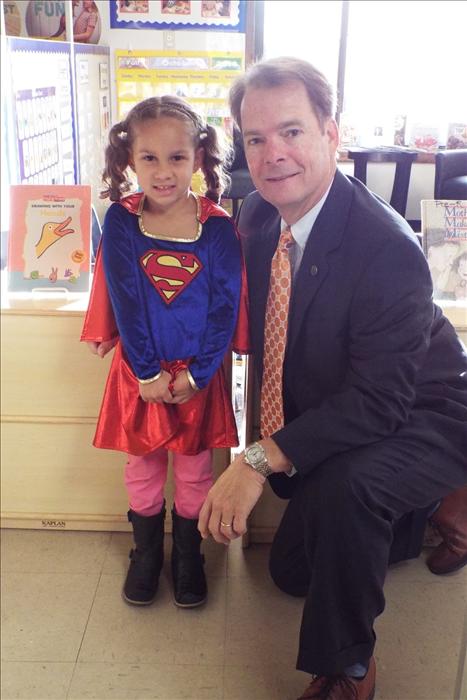 On our Super-Hero day we had a great guest come by and visit Mayor of Gulfport Billy Hewes!