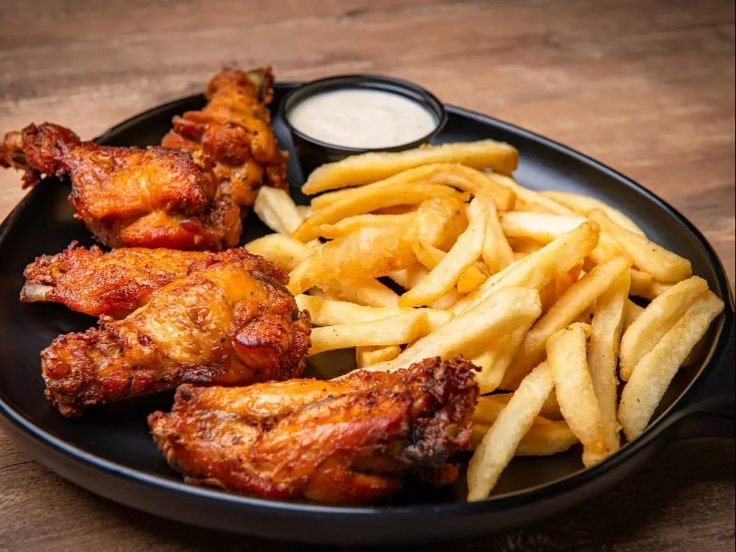 30 Piece Wings with Fries