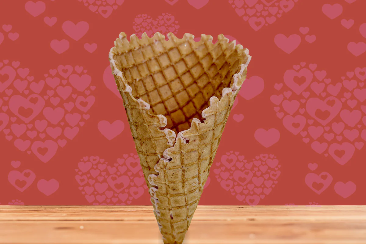 Raspberry Waffle Cone