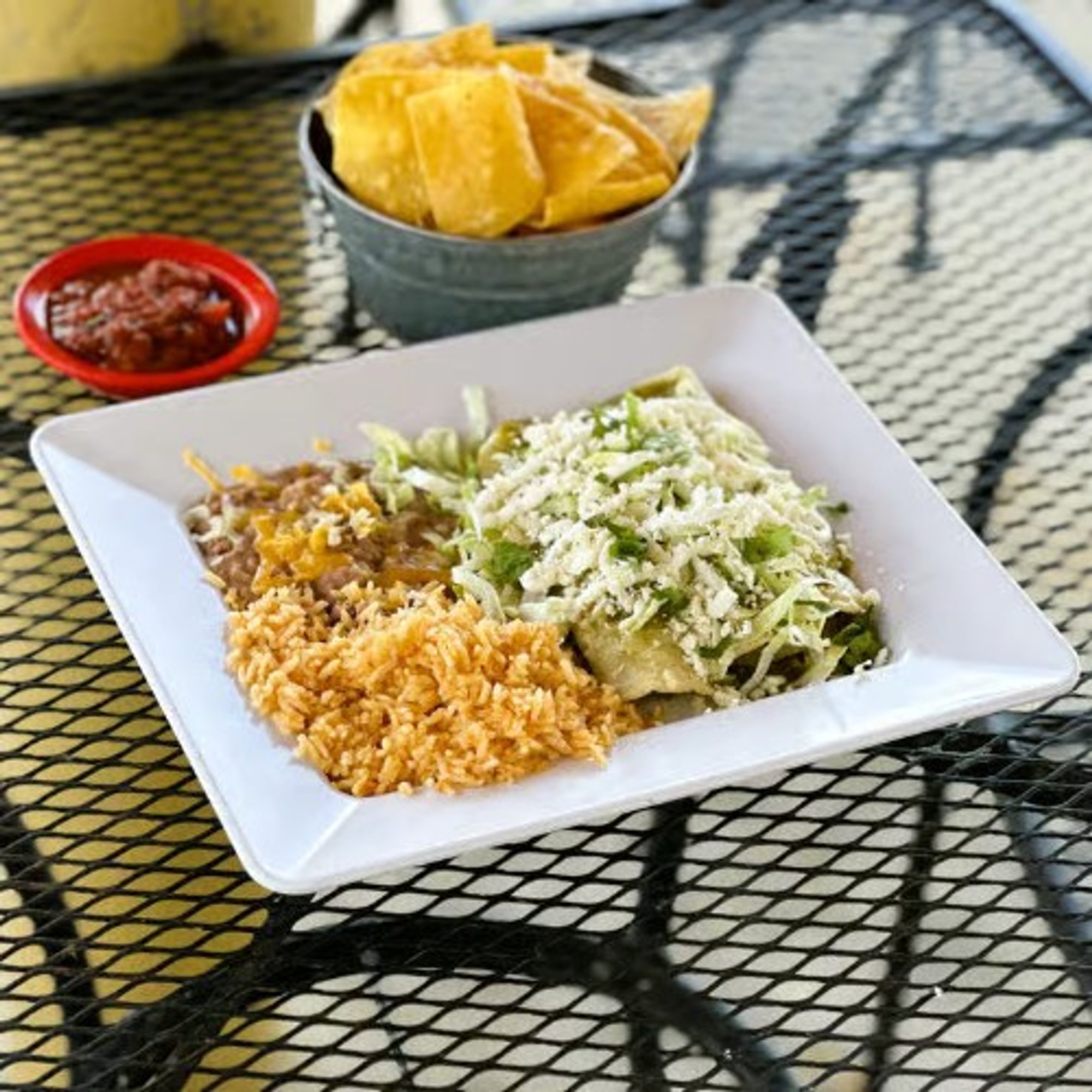 Green Chile Chicken Enchilada